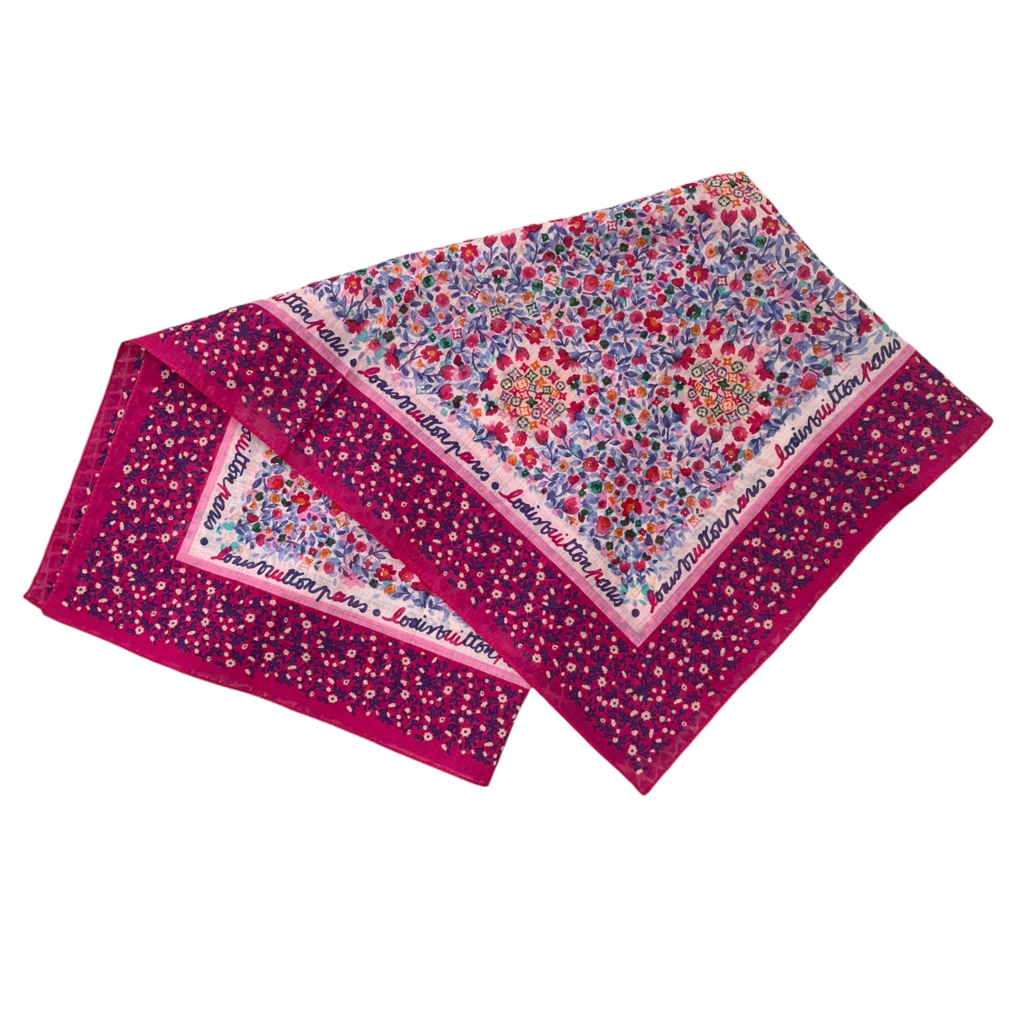 Women's Floral Square 90 Scarf Pink