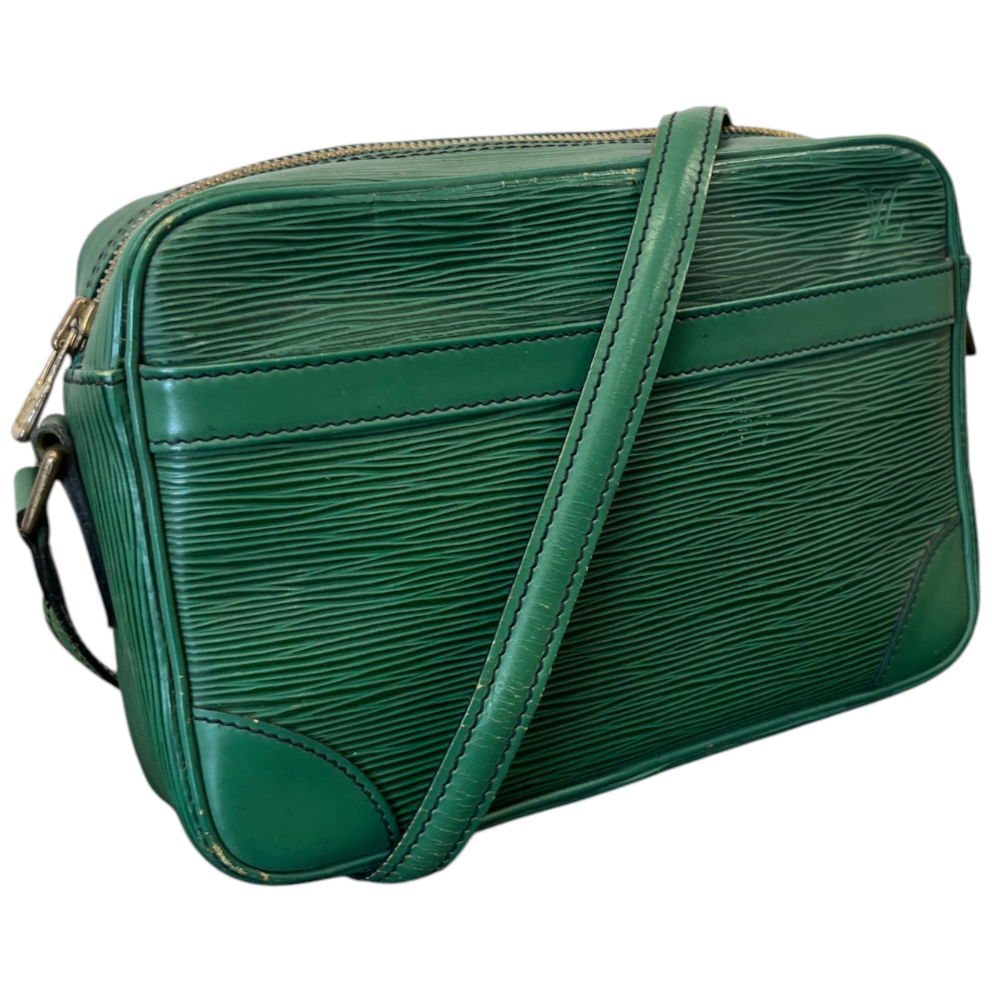 Men's Epi Leather Trocadero 27 Messenger Bag Green