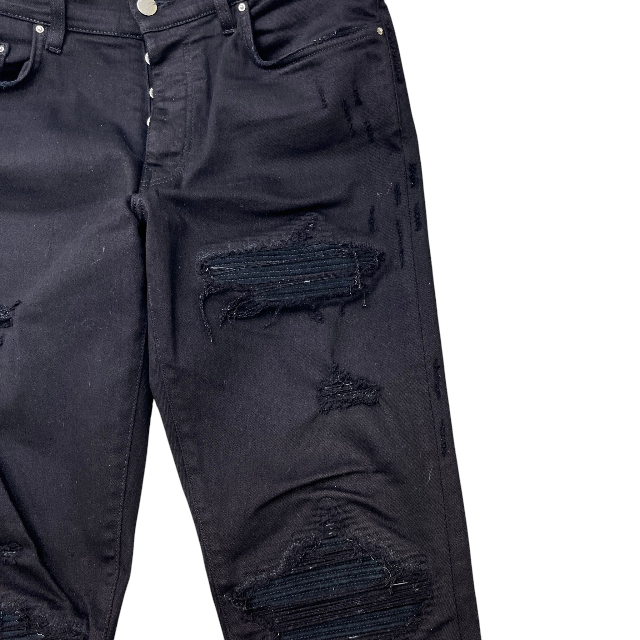Men's Mx1 Distressed Jeans Black Size Waist 33"