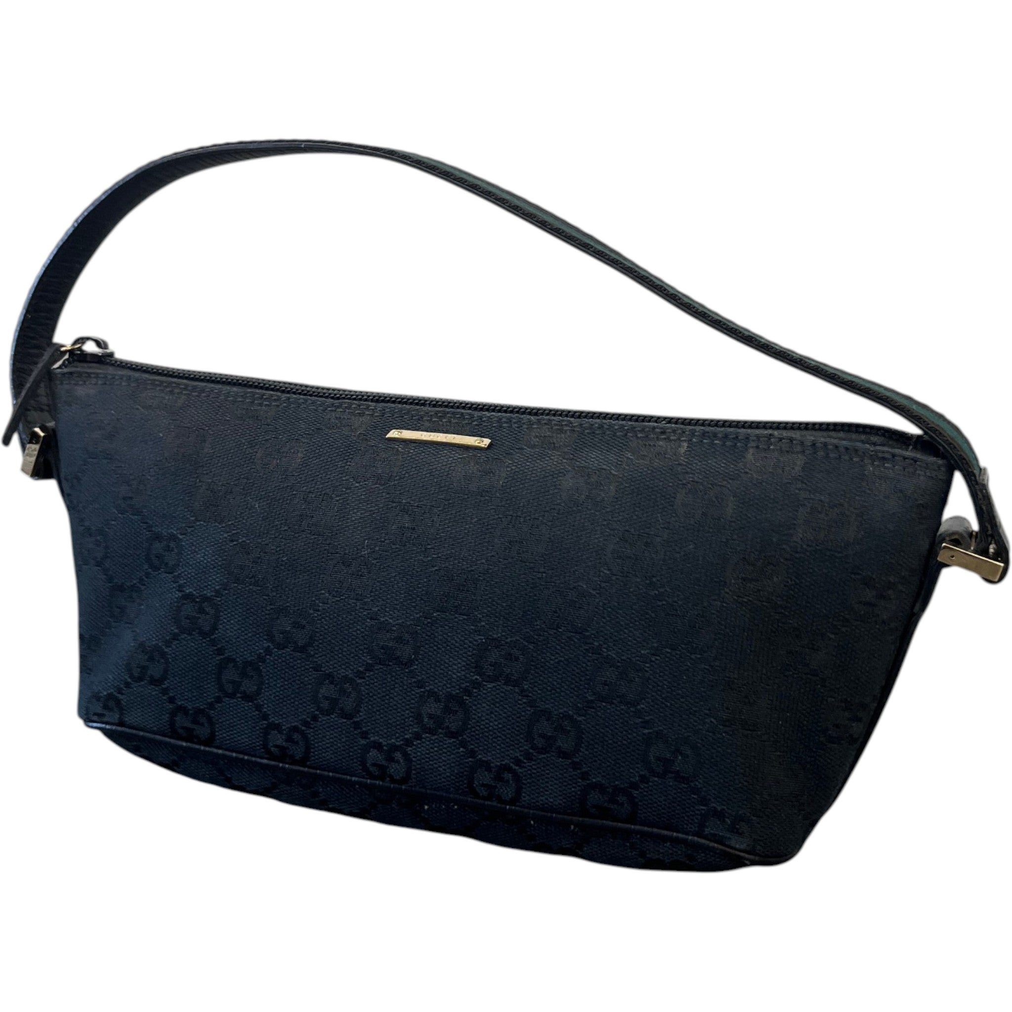 Women's Gg Monogram Boat Pochette Handbag Black