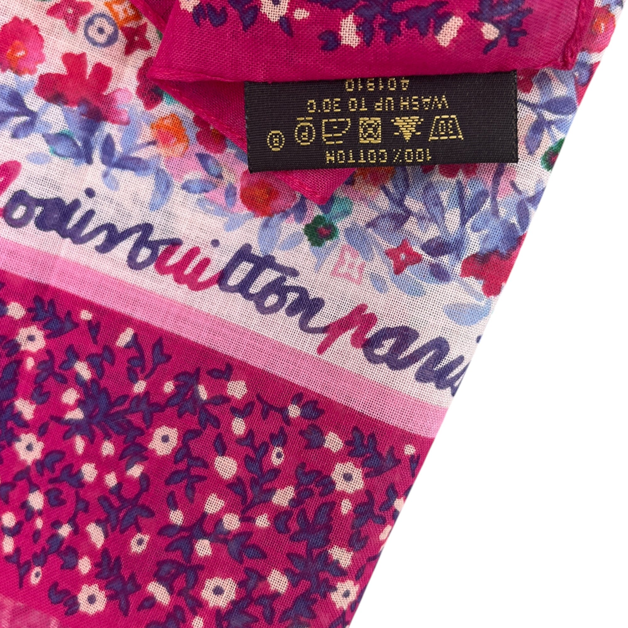 Women's Floral Square 90 Scarf Pink