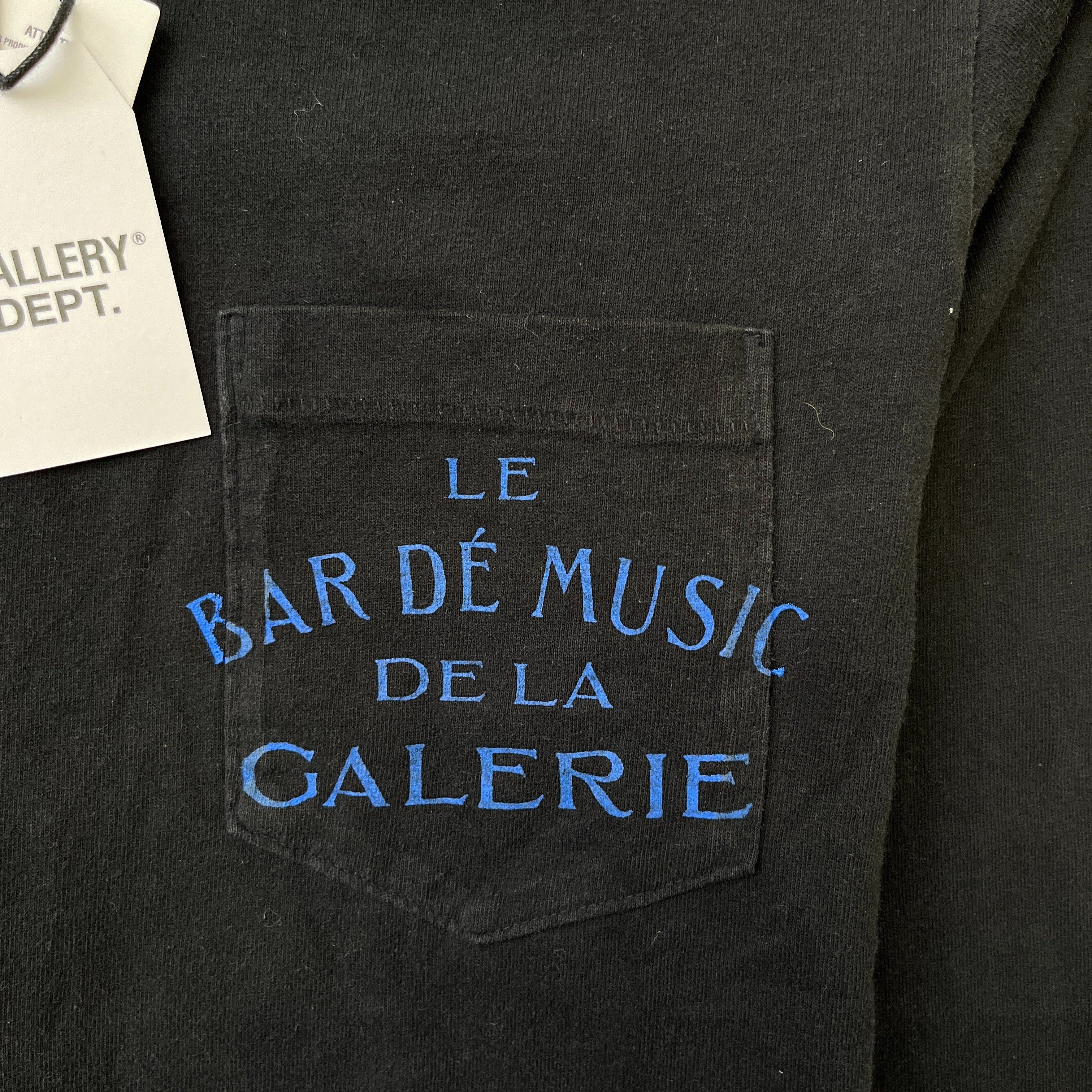 Men's Le Bar Shop Print Long Sleeve T-Shirt Black Size S