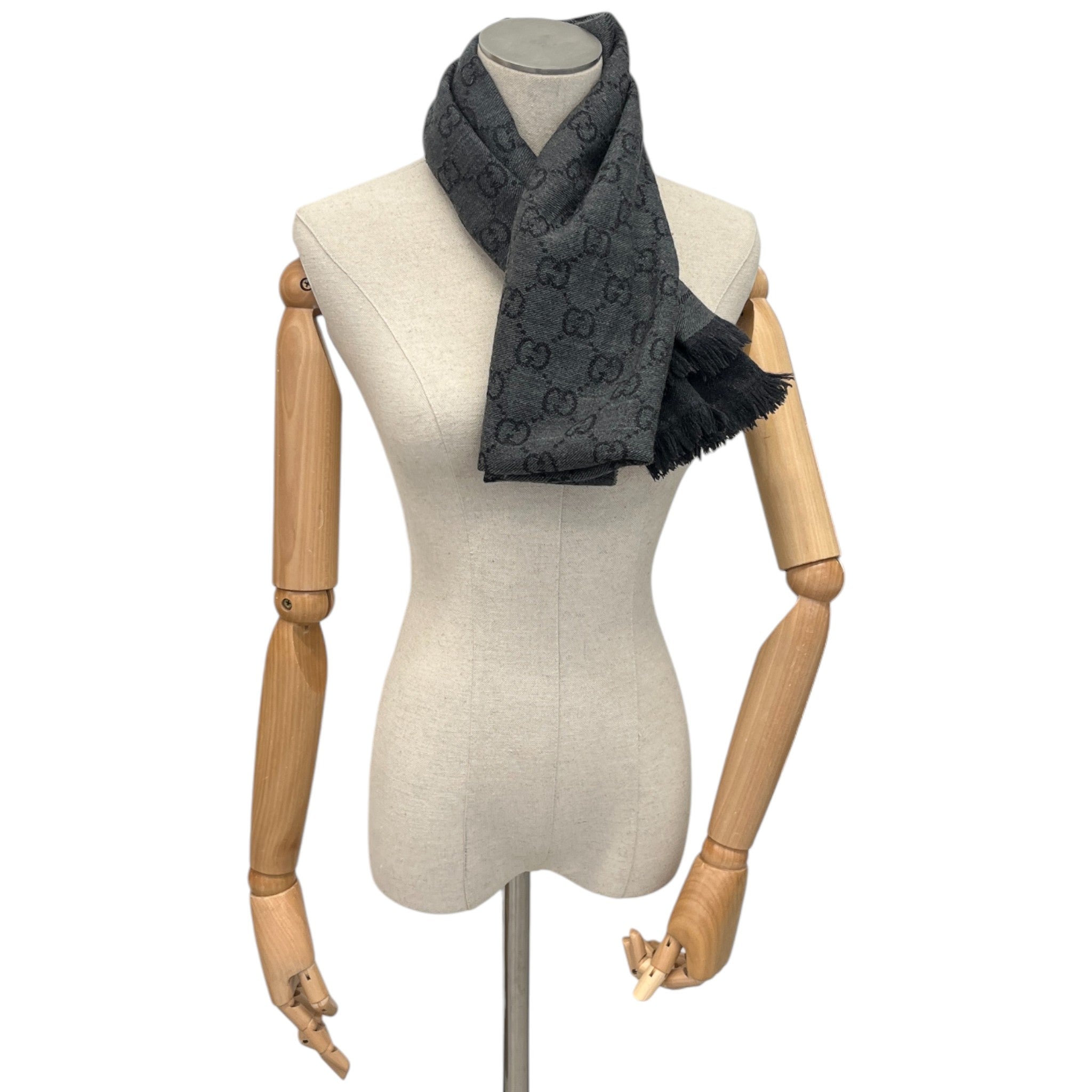 Women's Gg Monogram Scarf Grey