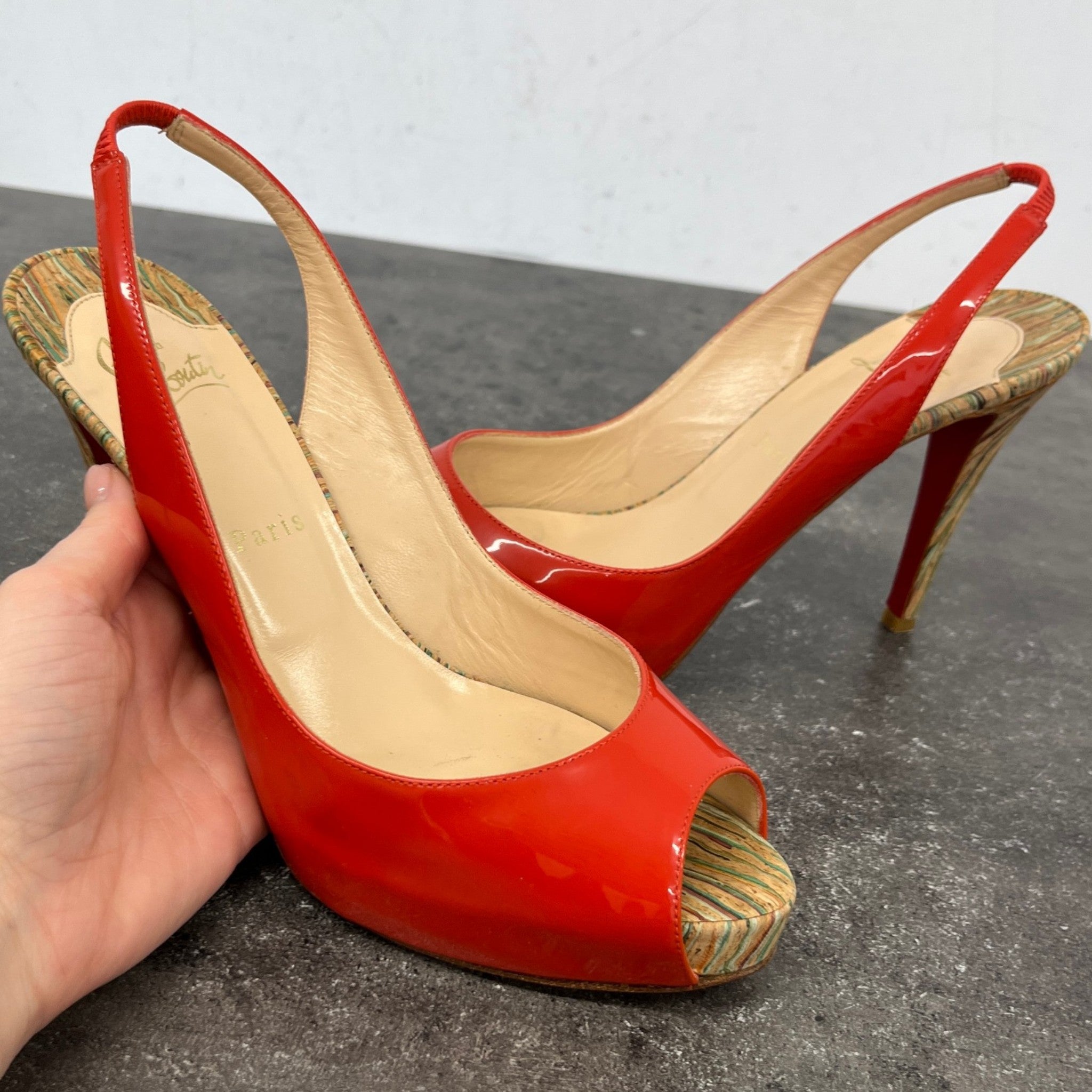 Women's So Private Slingback Heels Red Size EU 39.5 / UK 6.5