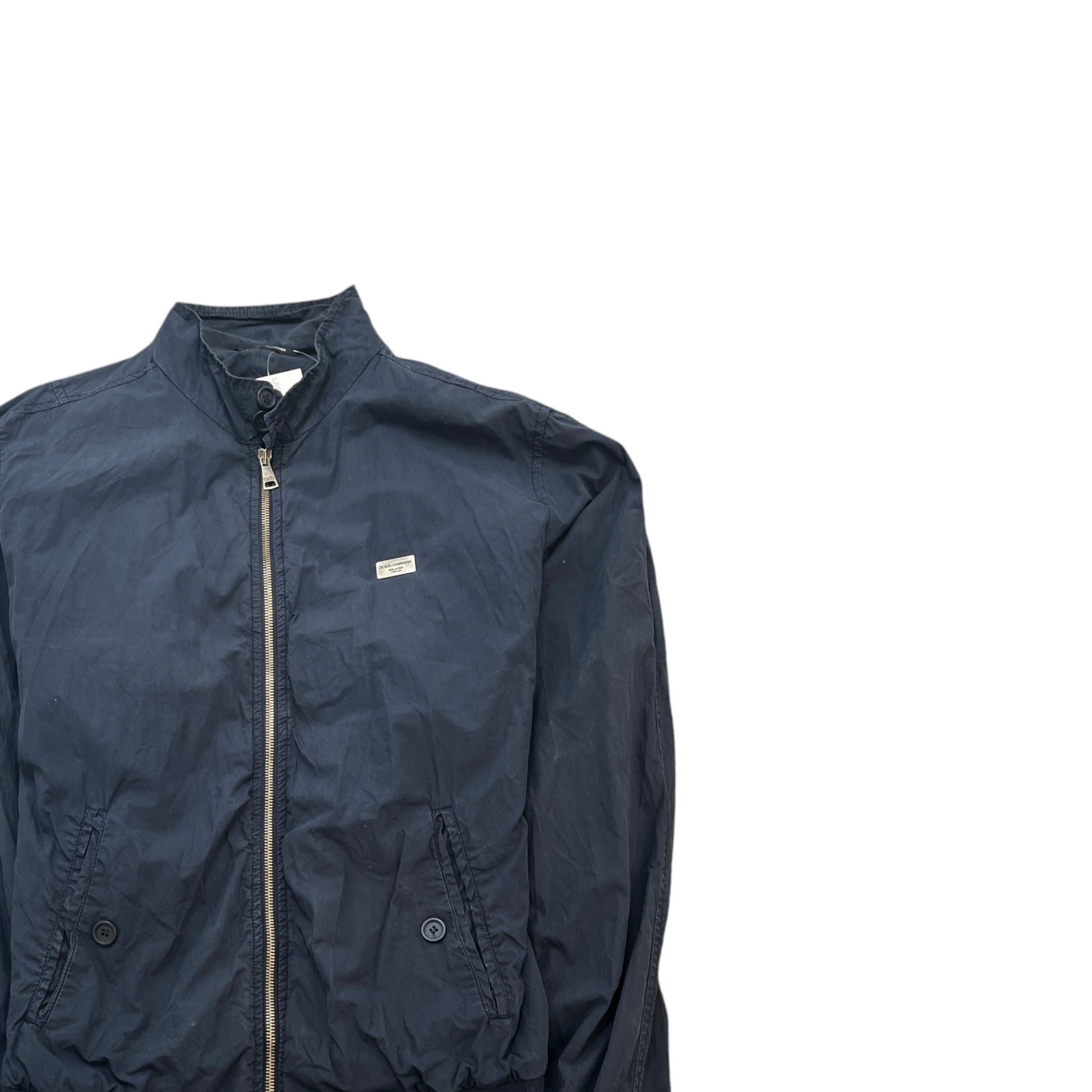 Men's Plaque Logo Jacket Navy Size IT 52 / XL