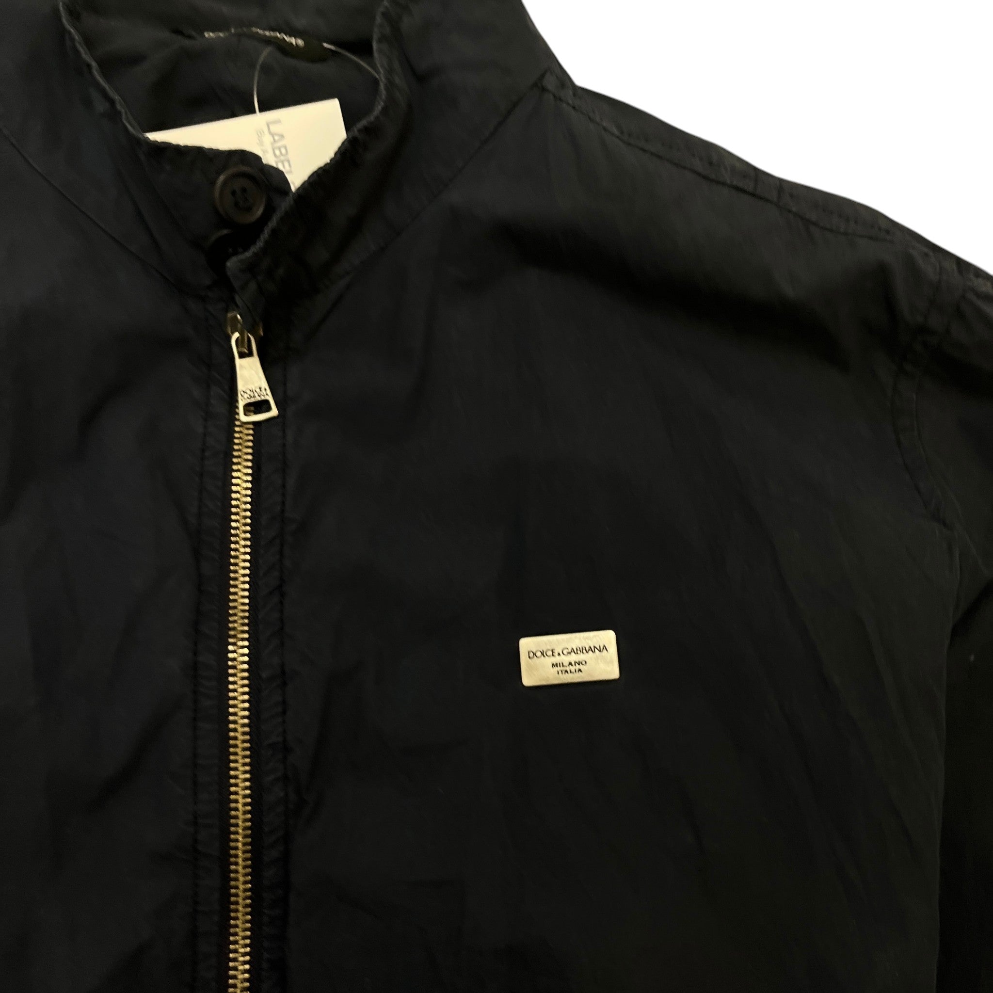 Men's Plaque Logo Jacket Navy Size IT 52 / XL