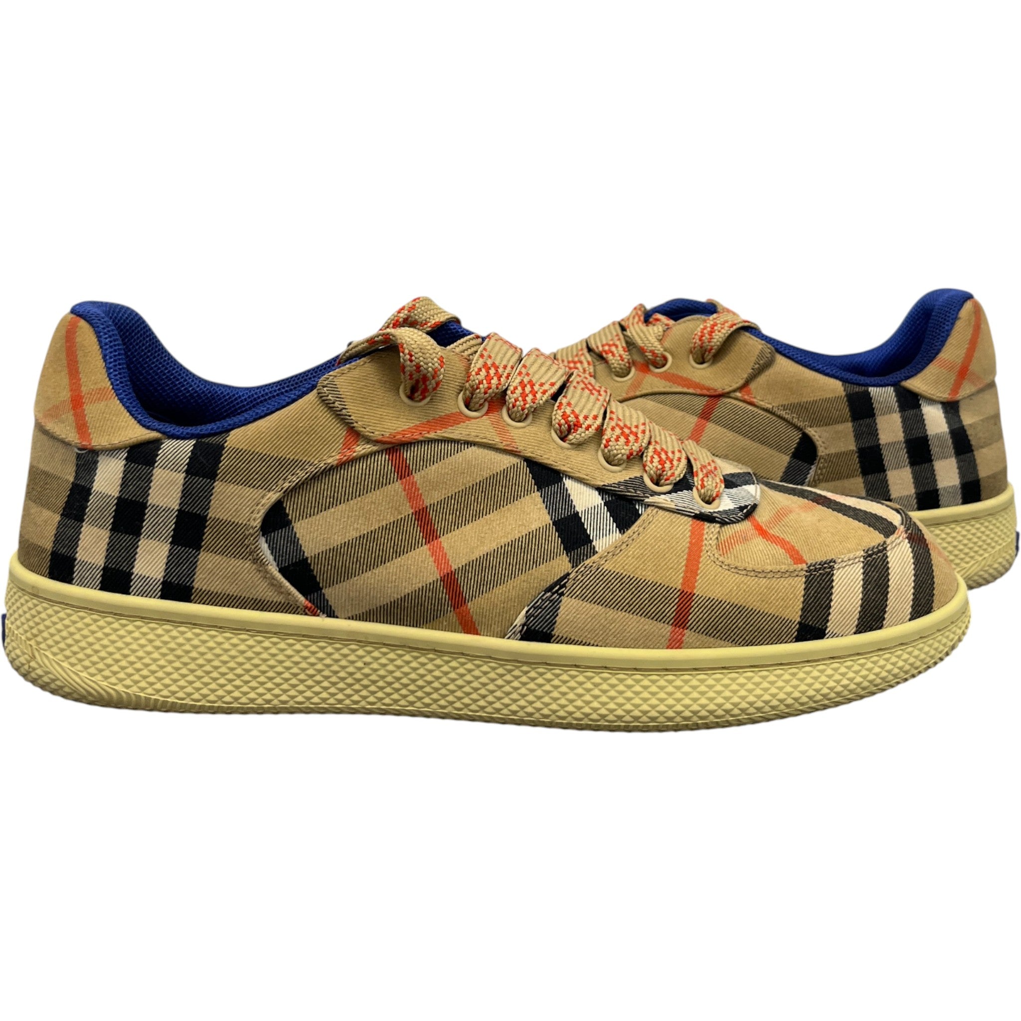Men's Check Terrace Low Trainers Brown Size EU 43 / UK 9