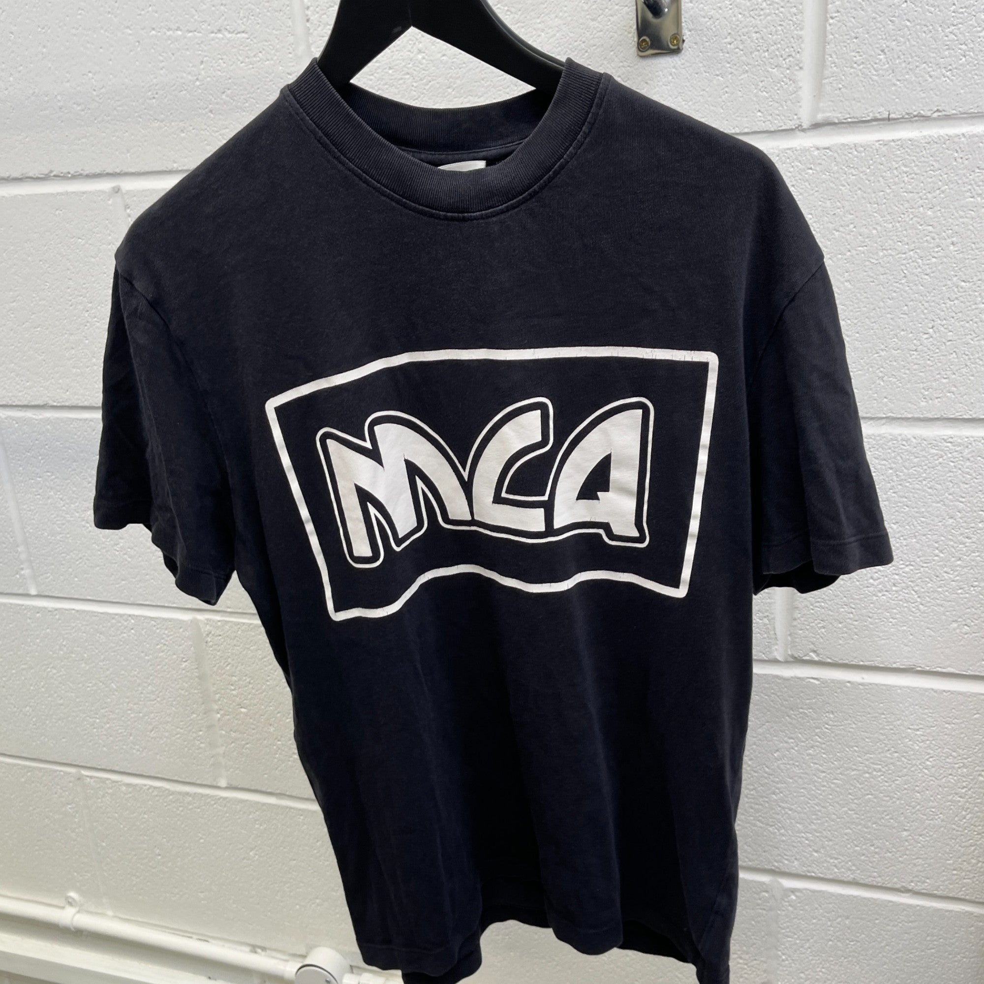 Men's Logo Print T-Shirt Black Size S