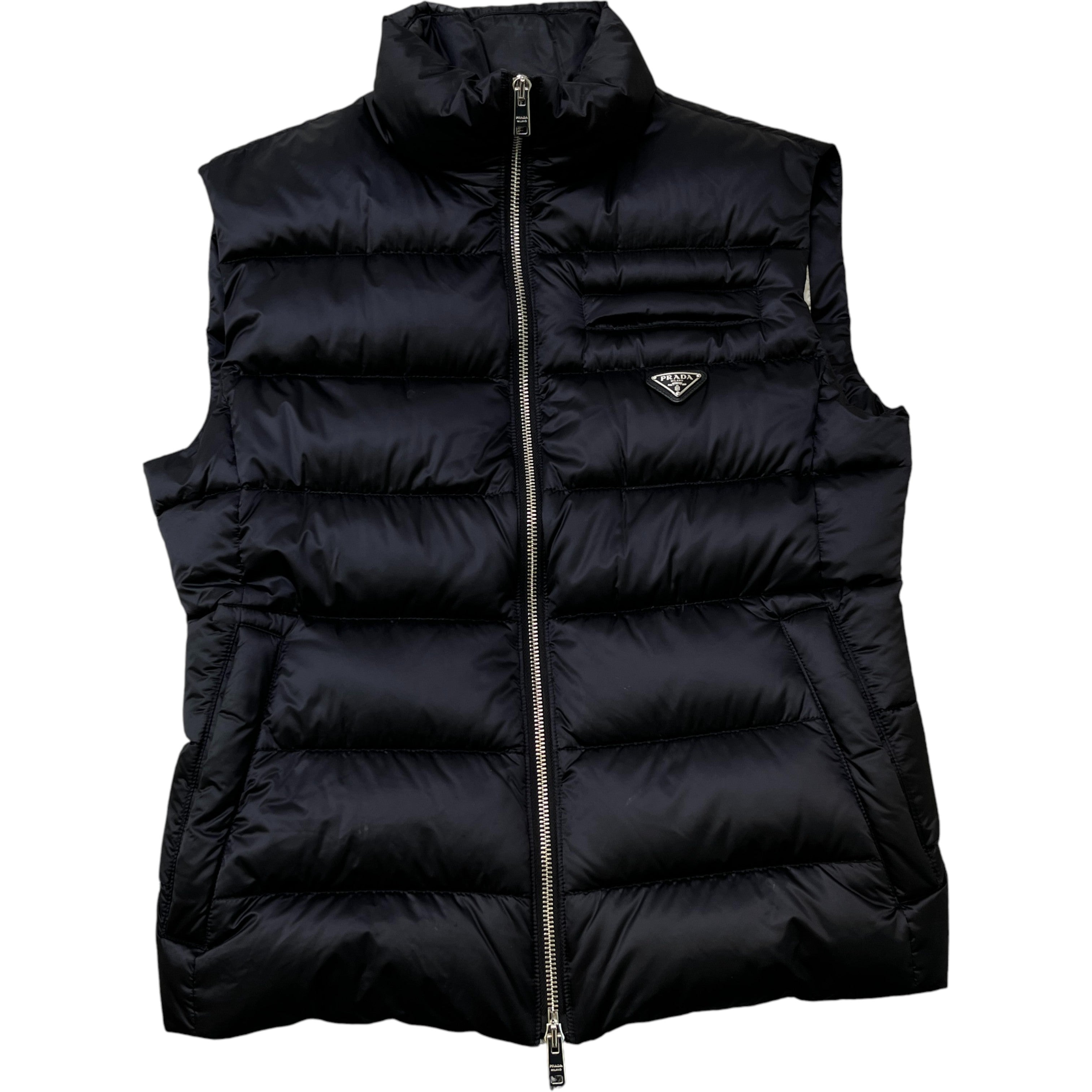 Women's Plaque Logo Gilet Black Size IT 42 / UK 10