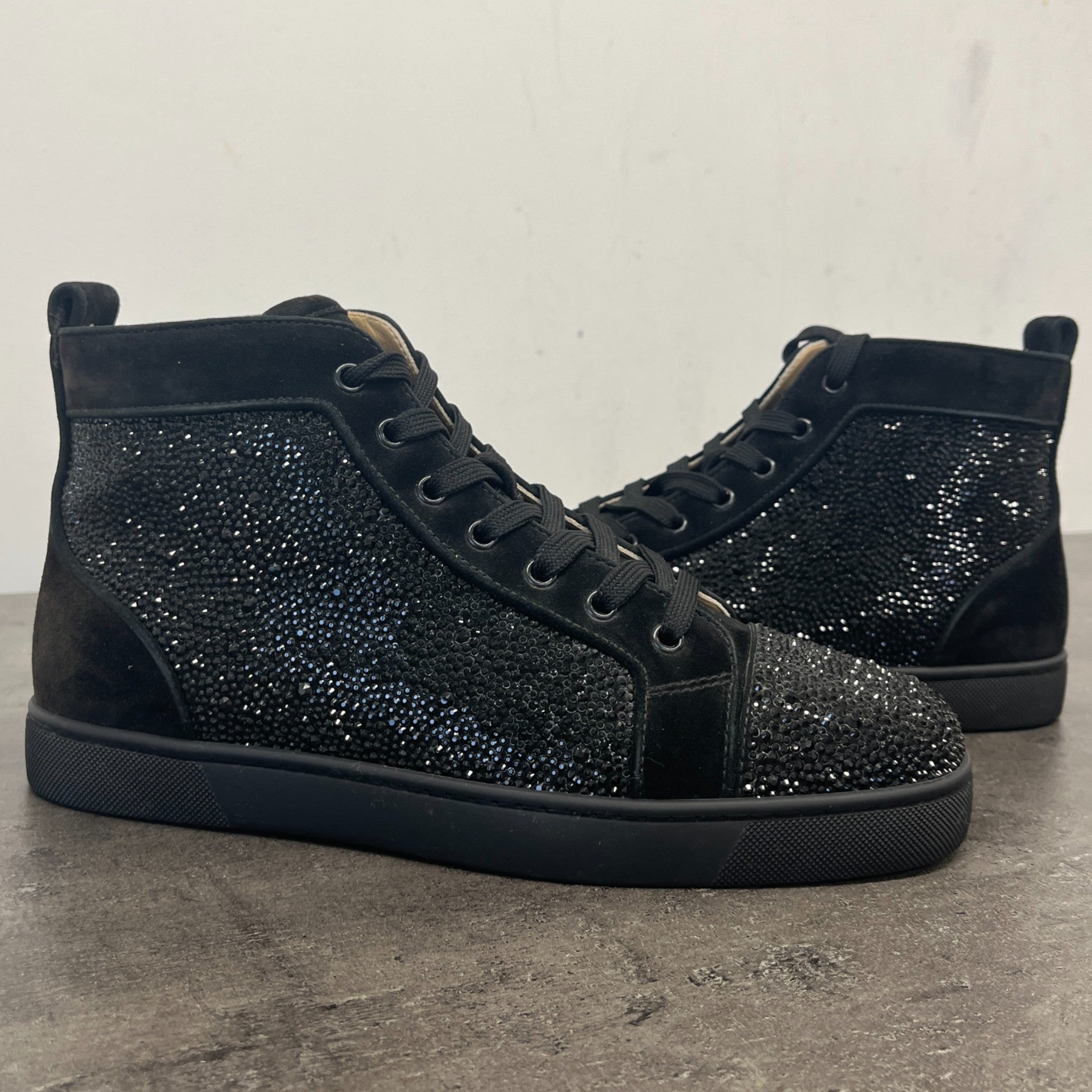 Men's Strass High Trainers Black Size EU 42 / UK 8