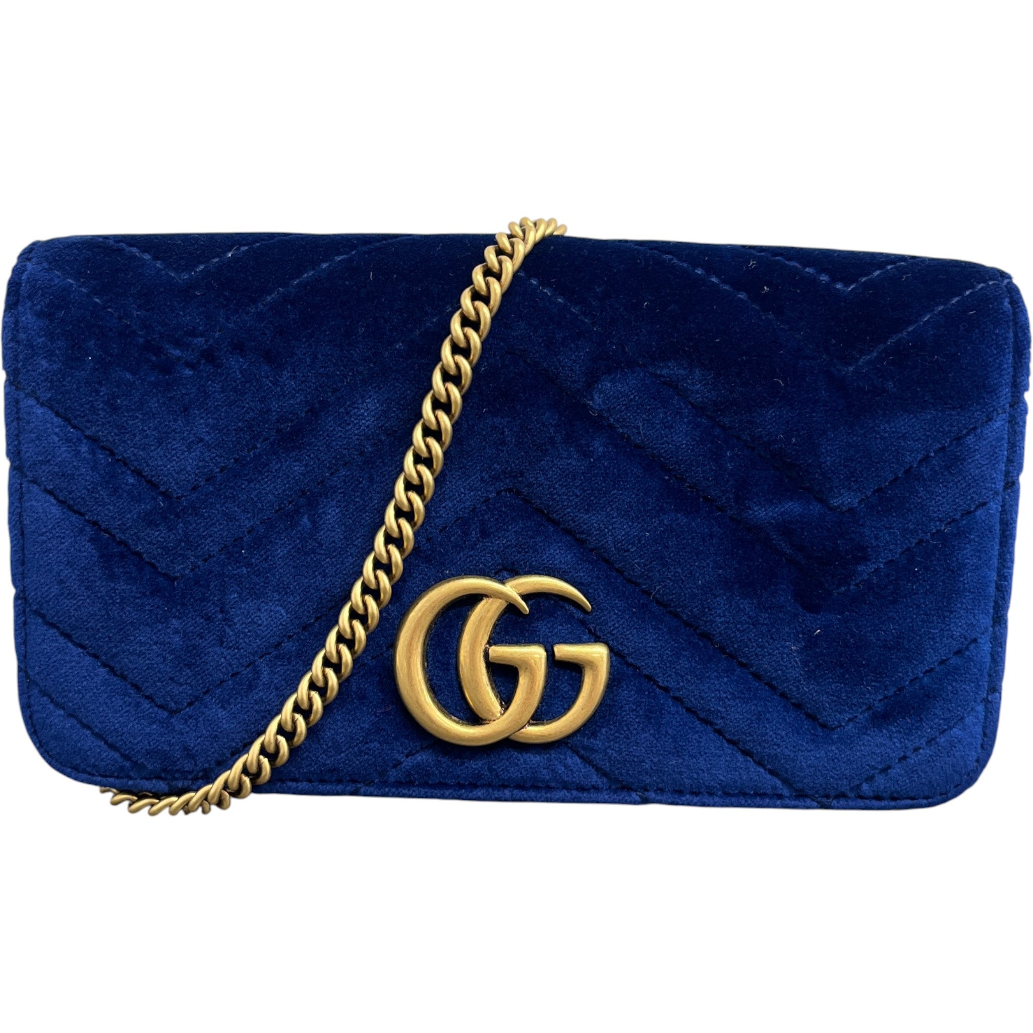 Women's Gg Marmont Super Mini Handbag Blue