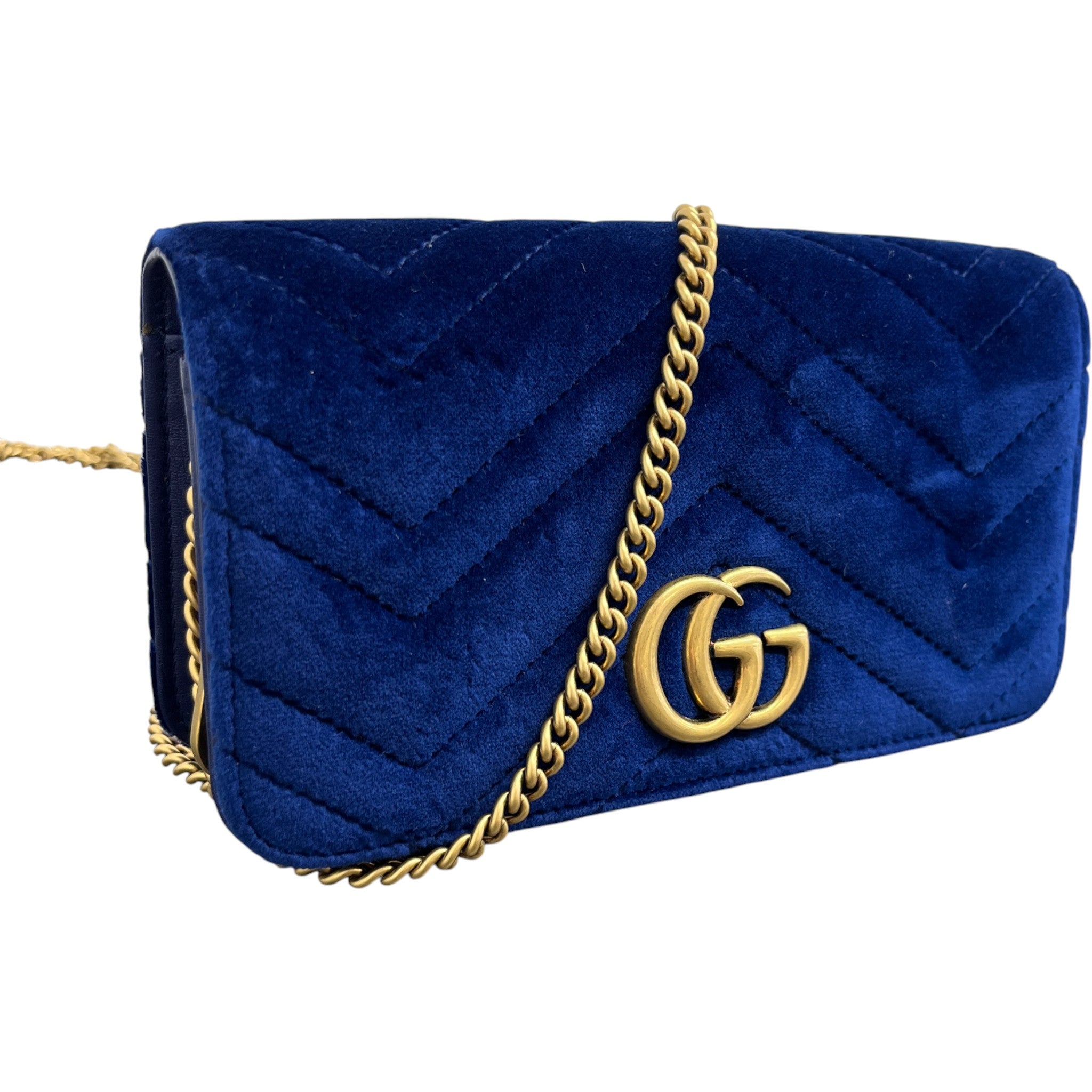Women's Gg Marmont Super Mini Handbag Blue