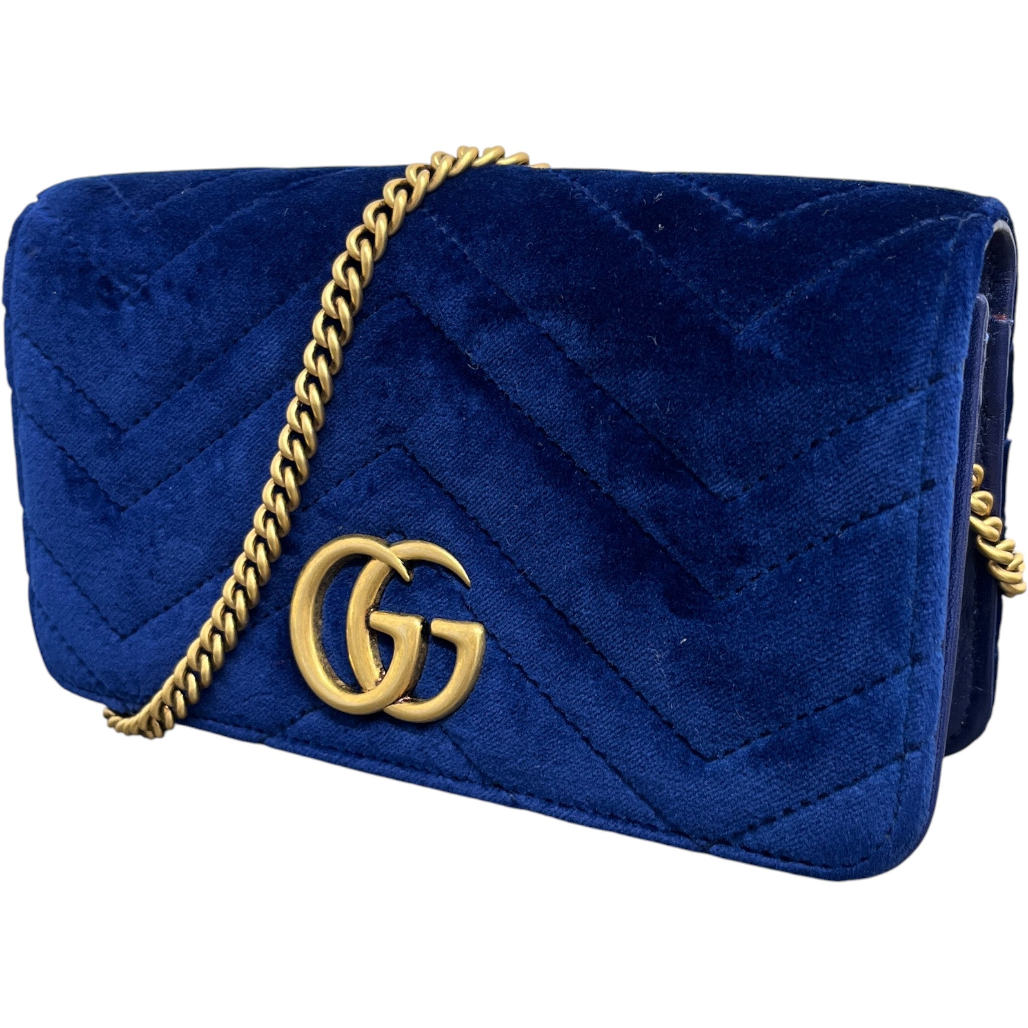 Women's Gg Marmont Super Mini Handbag Blue