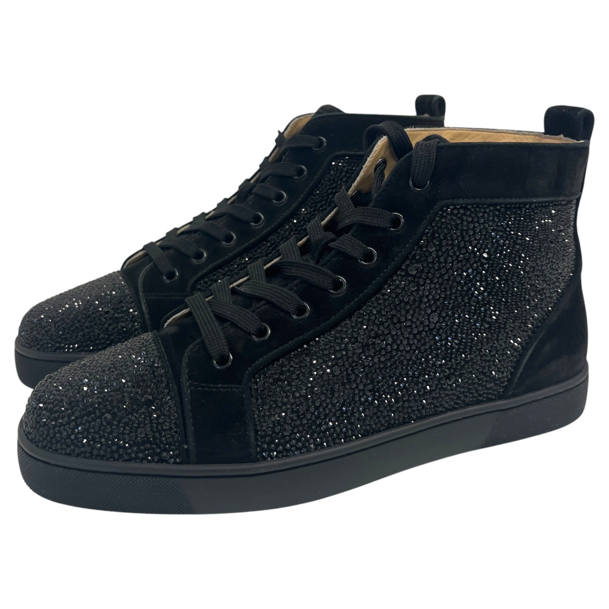 Men's Strass High Trainers Black Size EU 42 / UK 8