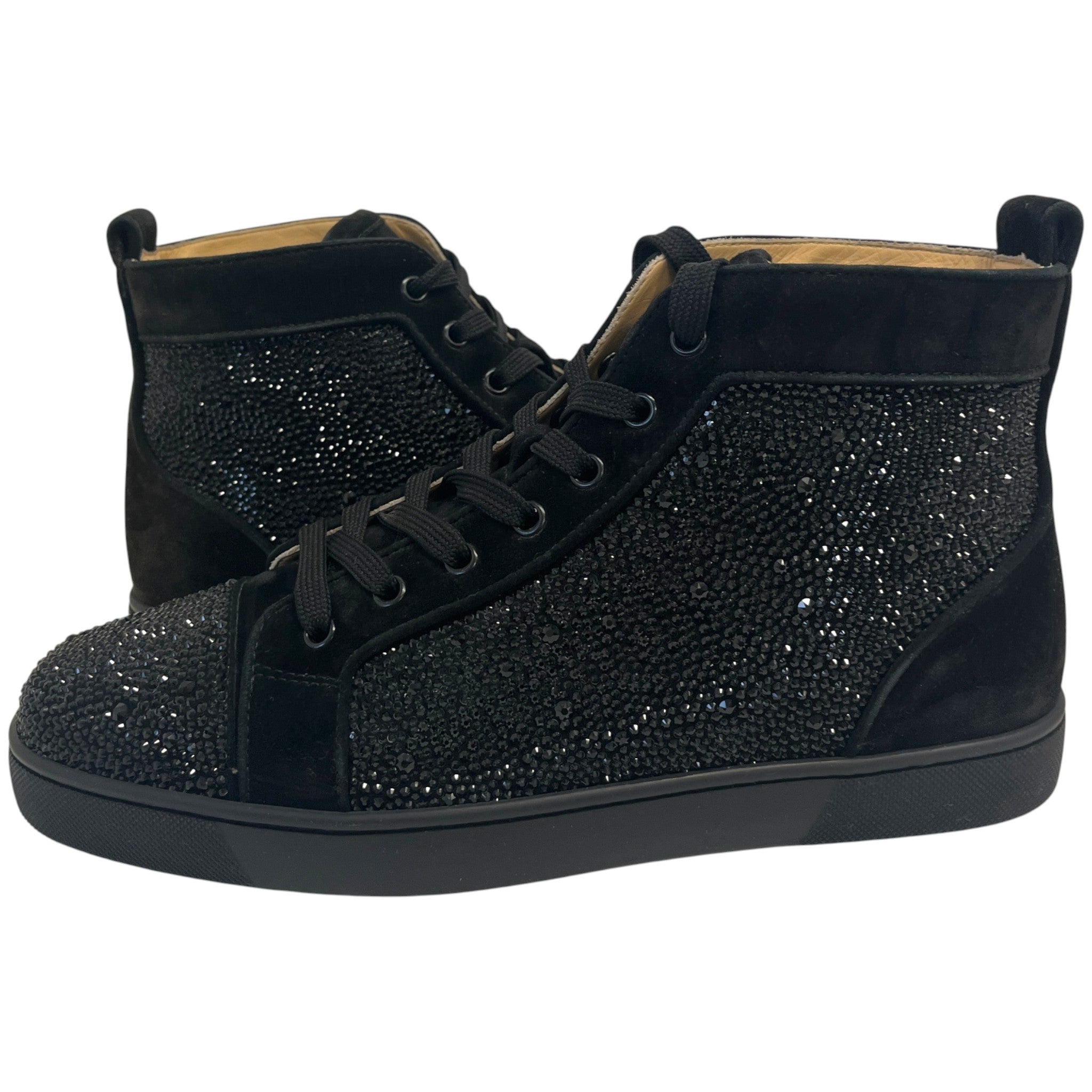 Men's Strass High Trainers Black Size EU 42 / UK 8