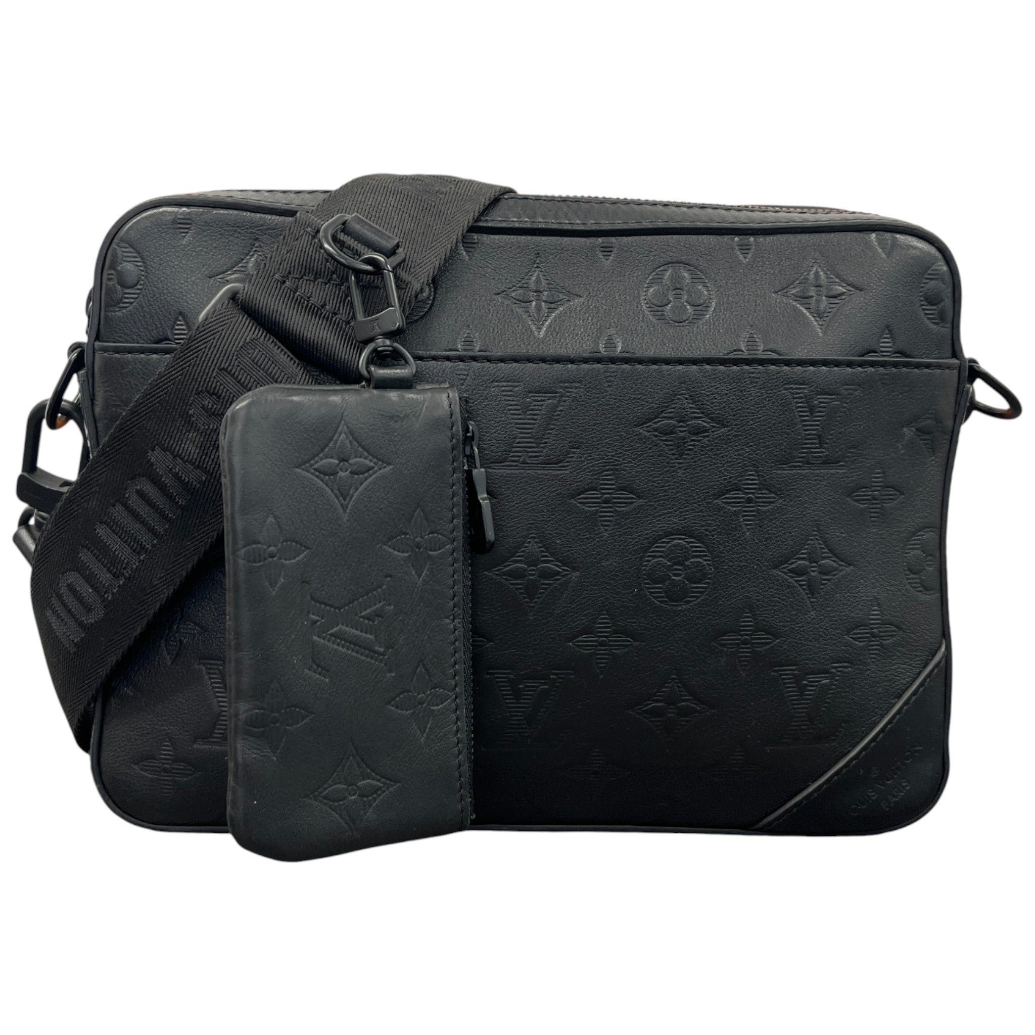 Men's Monogram Duo Messenger Bag Black