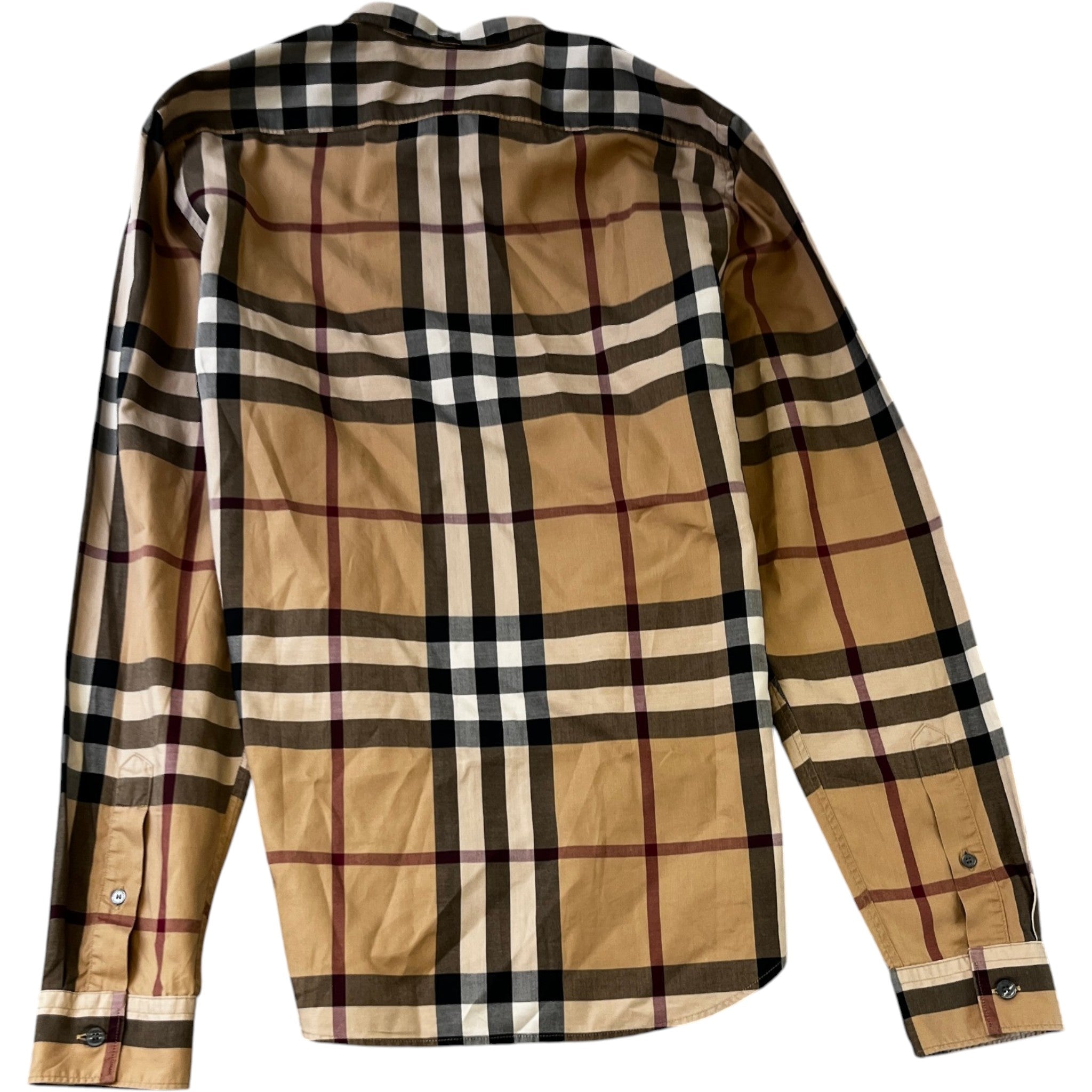 Men's Checkered T-Shirt Beige Size M