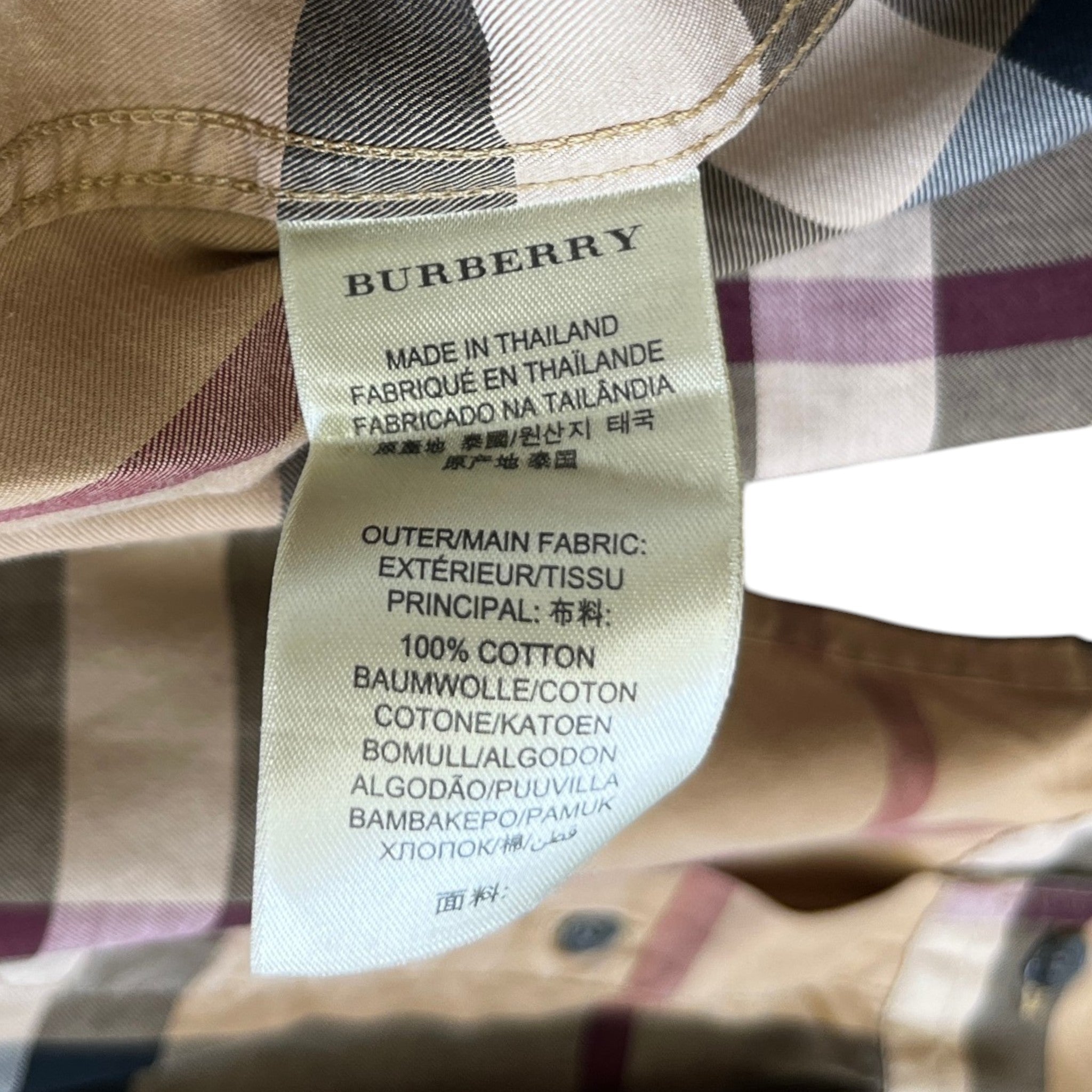 Men's Checkered T-Shirt Beige Size M