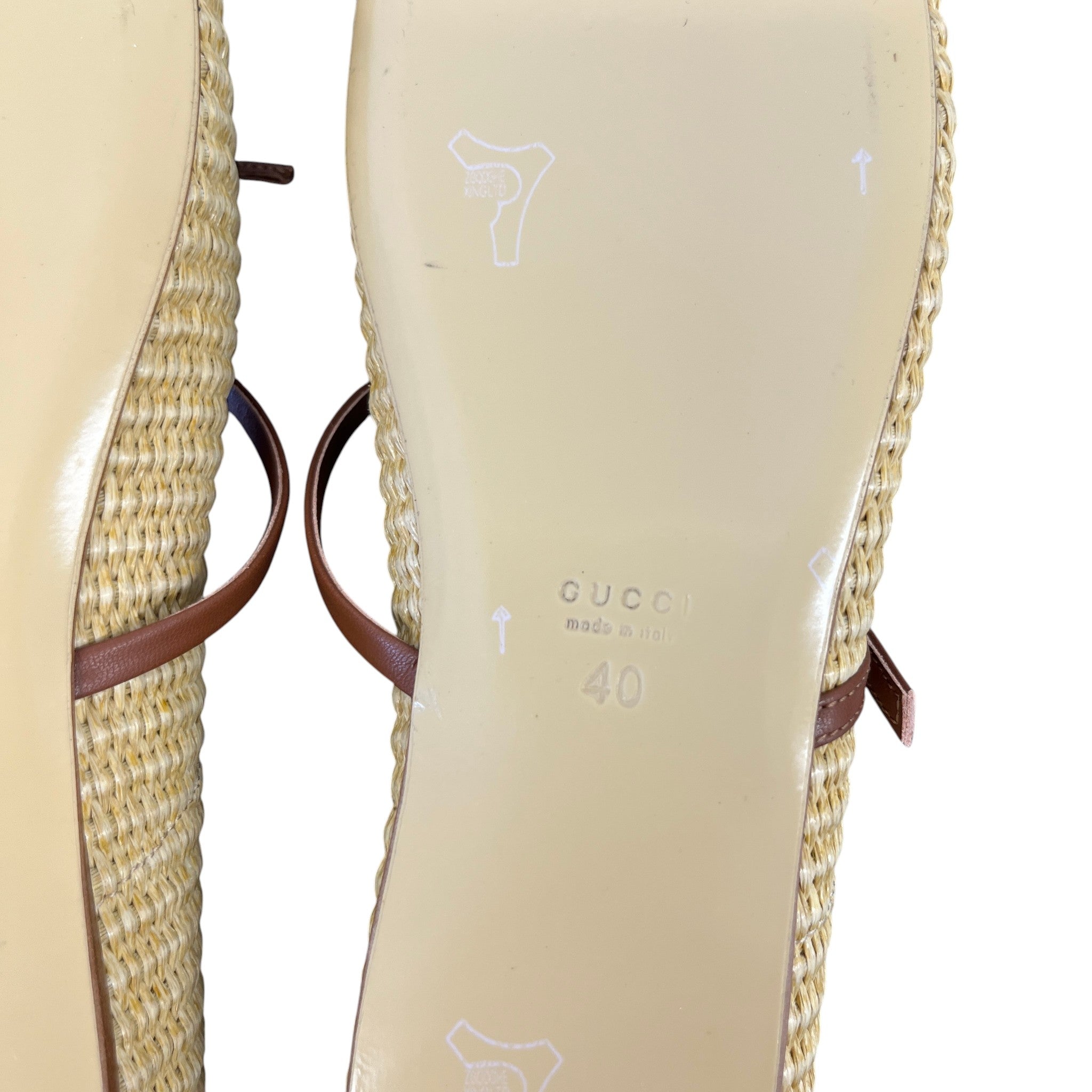 Women's Raffia Horsebit Mules Beige Size EU 40 / UK 7
