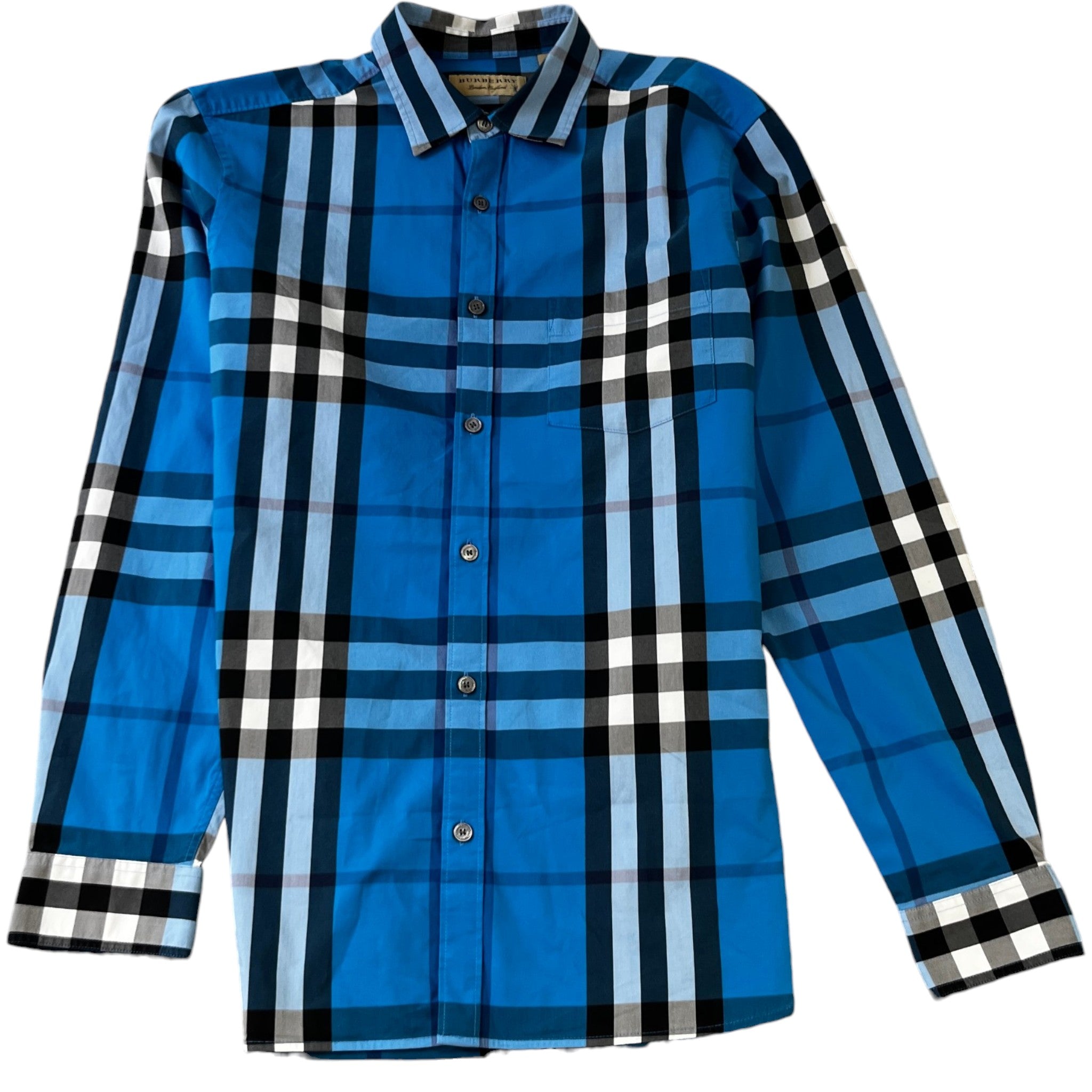 Men's Checkered Shirt Blue Size M