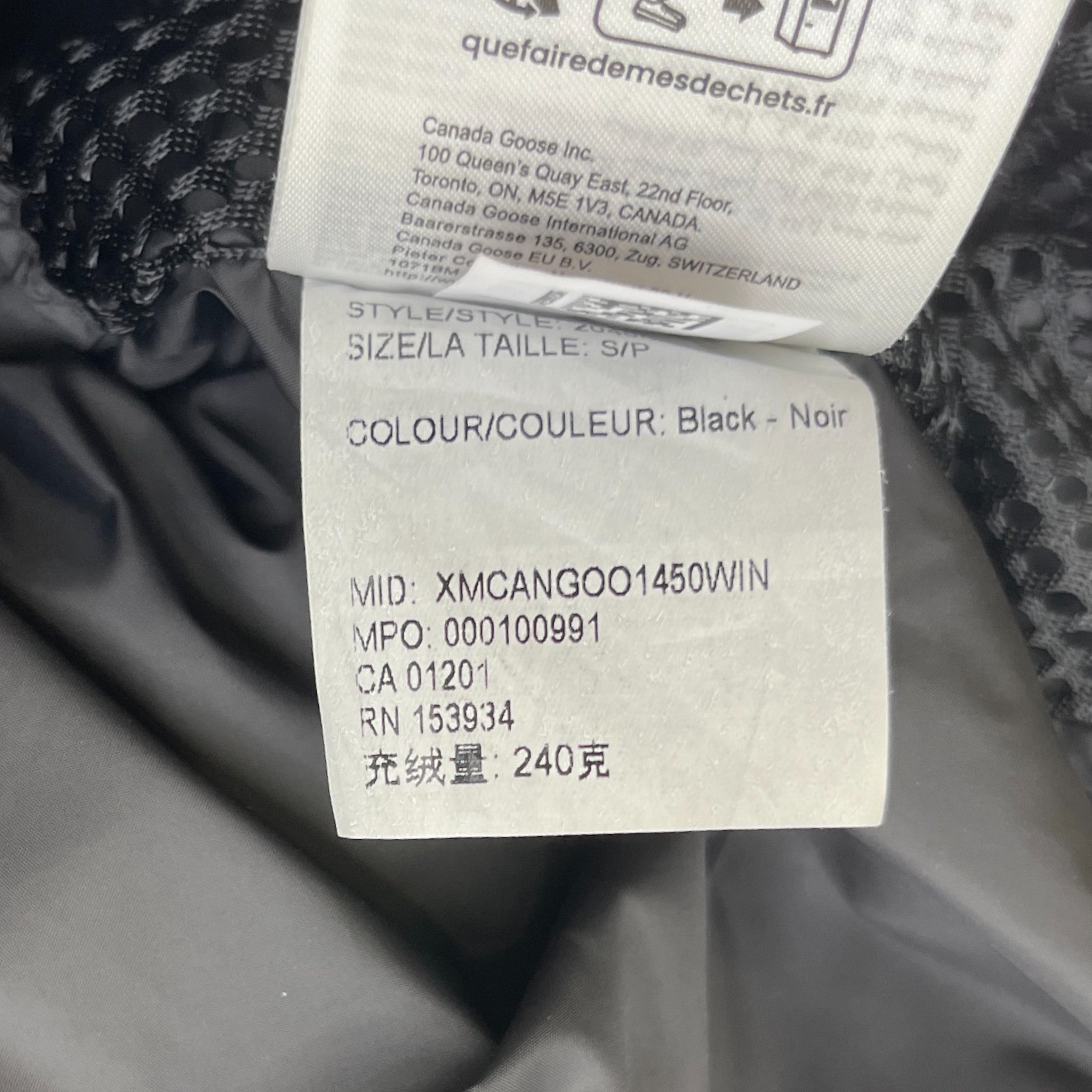 Men's Wyndham Down Jacket Black Size S