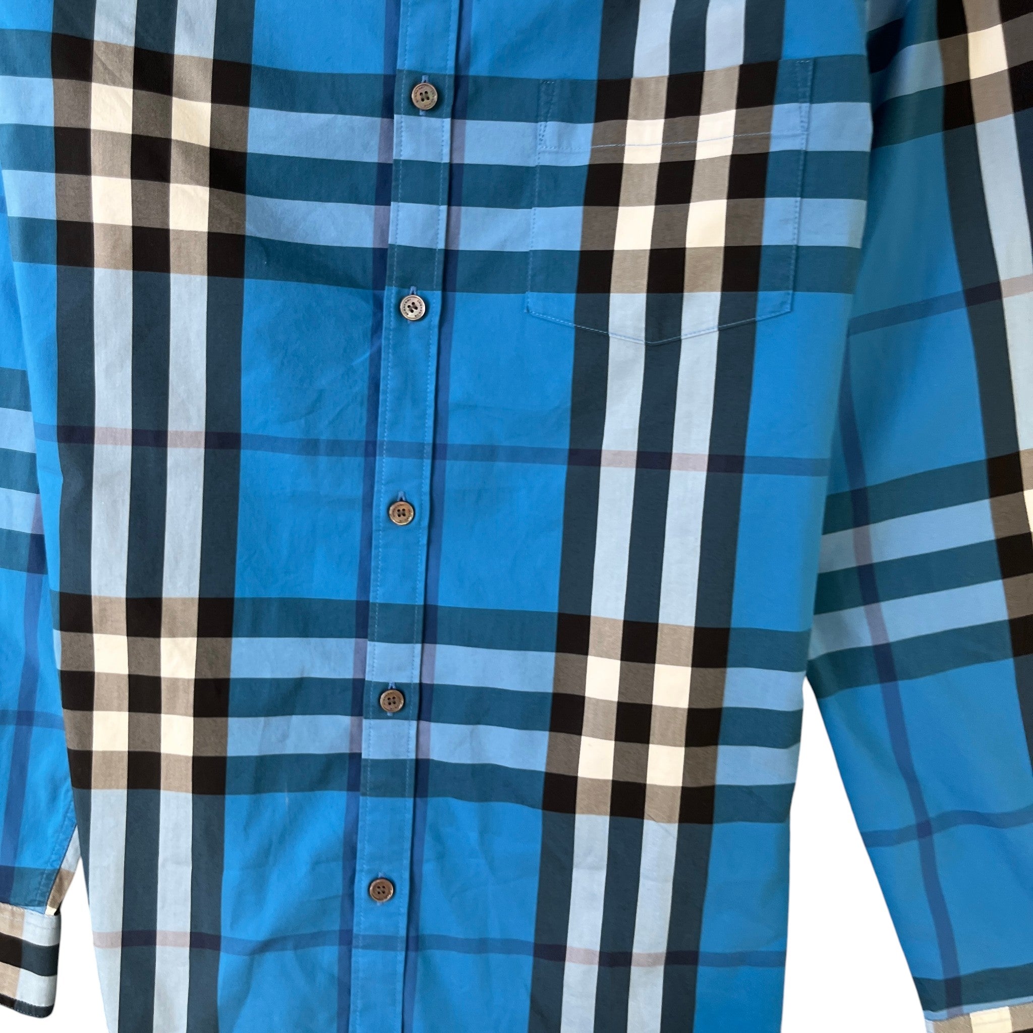 Men's Checkered Shirt Blue Size M