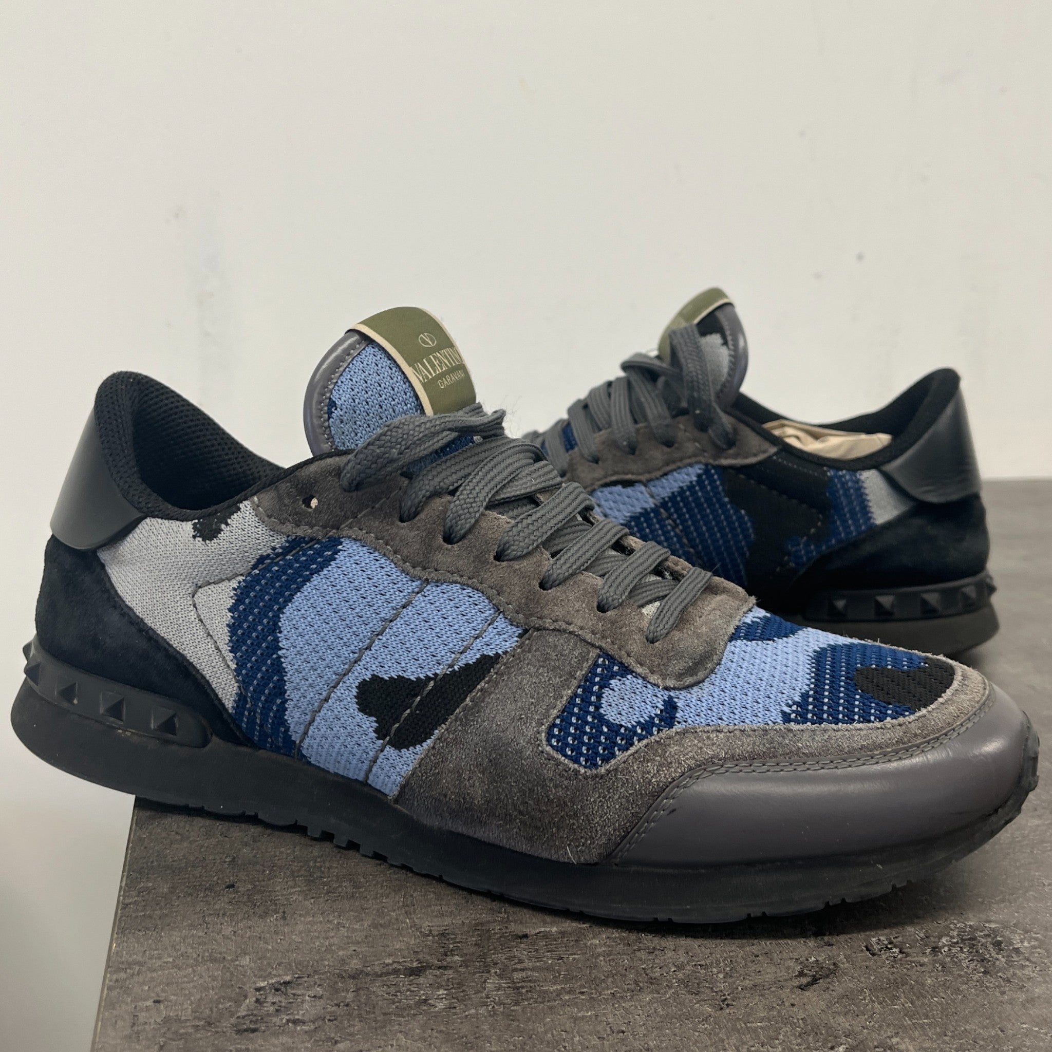 Men's Rockrunner Camouflage Low Trainers Blue Size EU 42 / UK 8