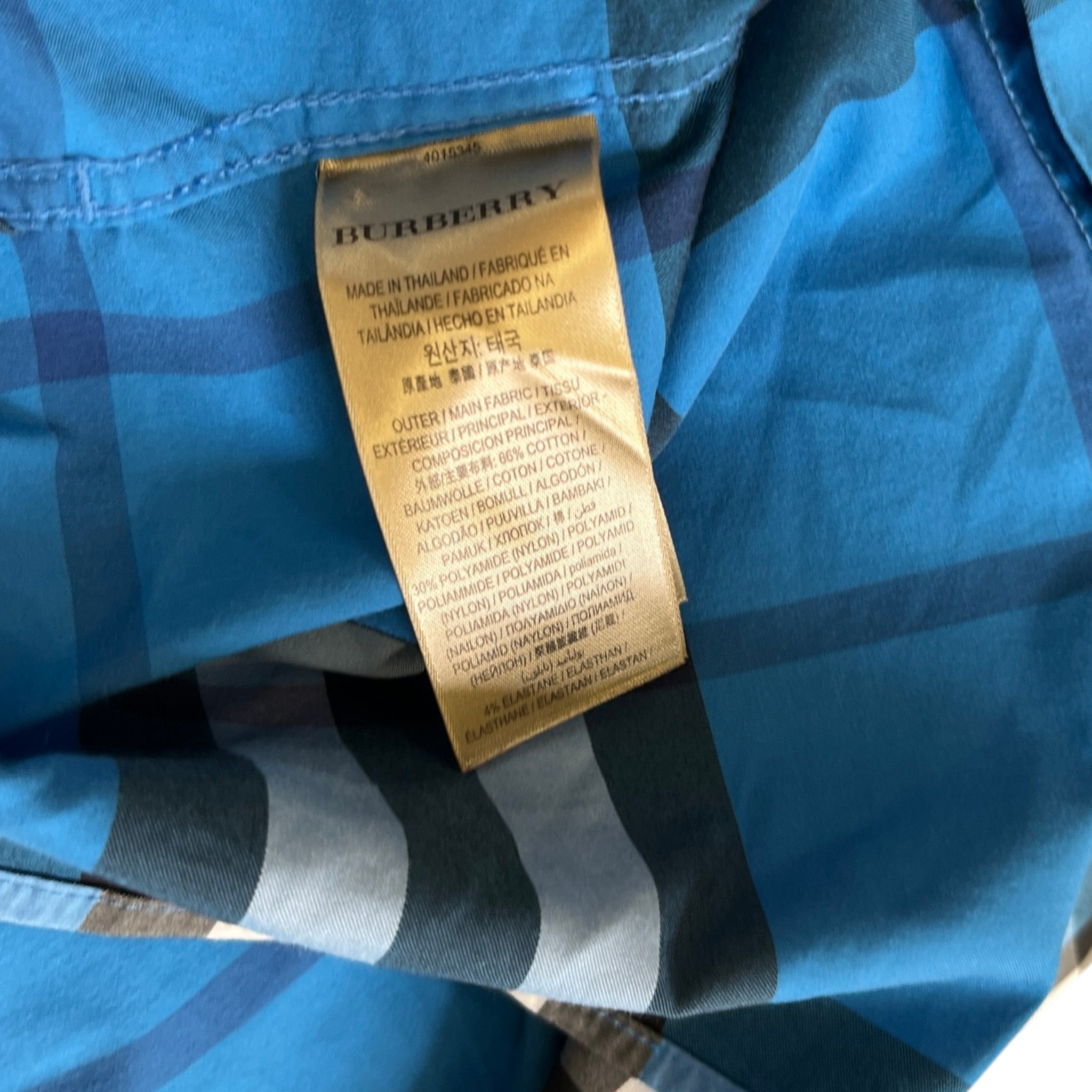 Men's Checkered Shirt Blue Size M