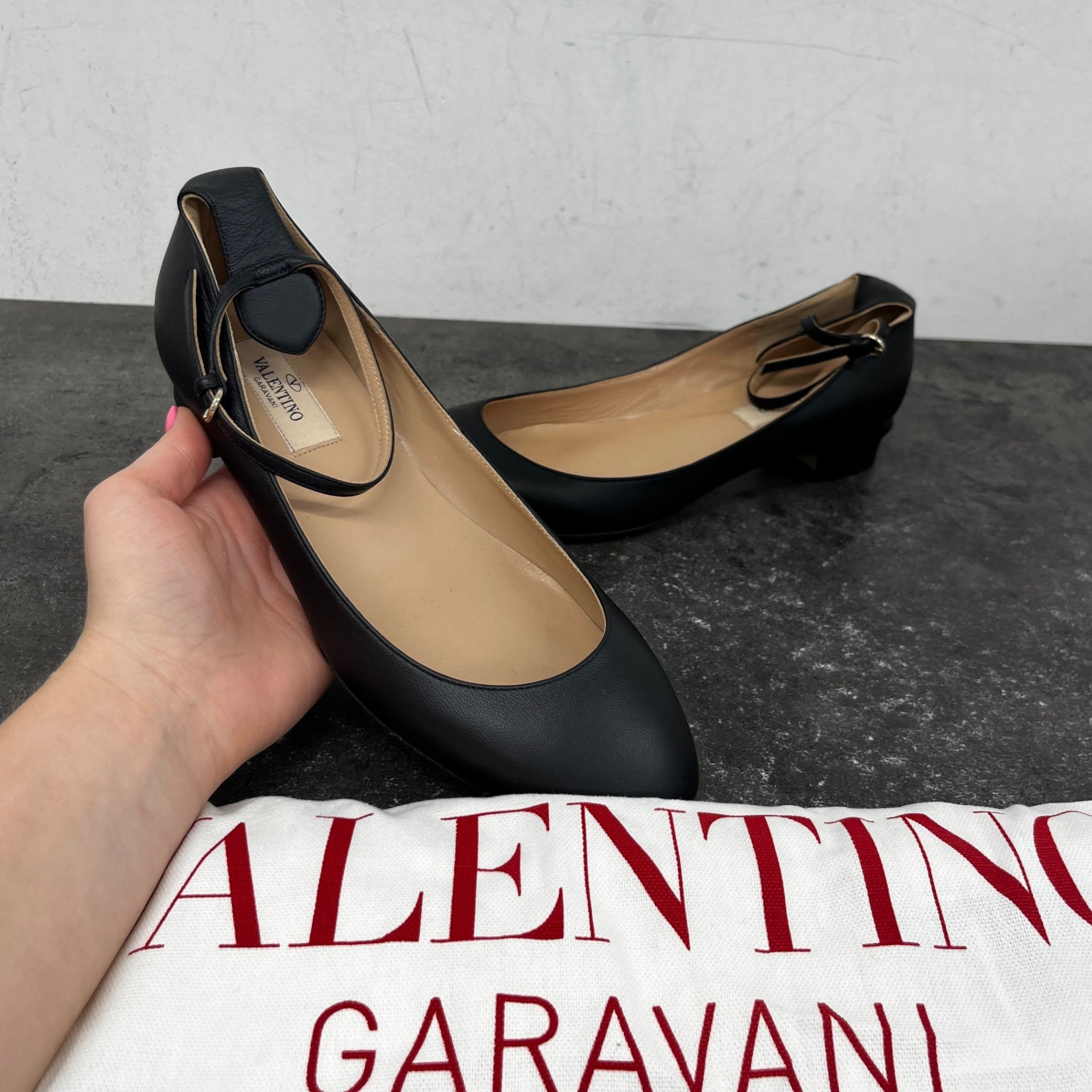 Women's Tango Leather Ballet Flats Heels Black Size EU 37.5 / UK 4.5