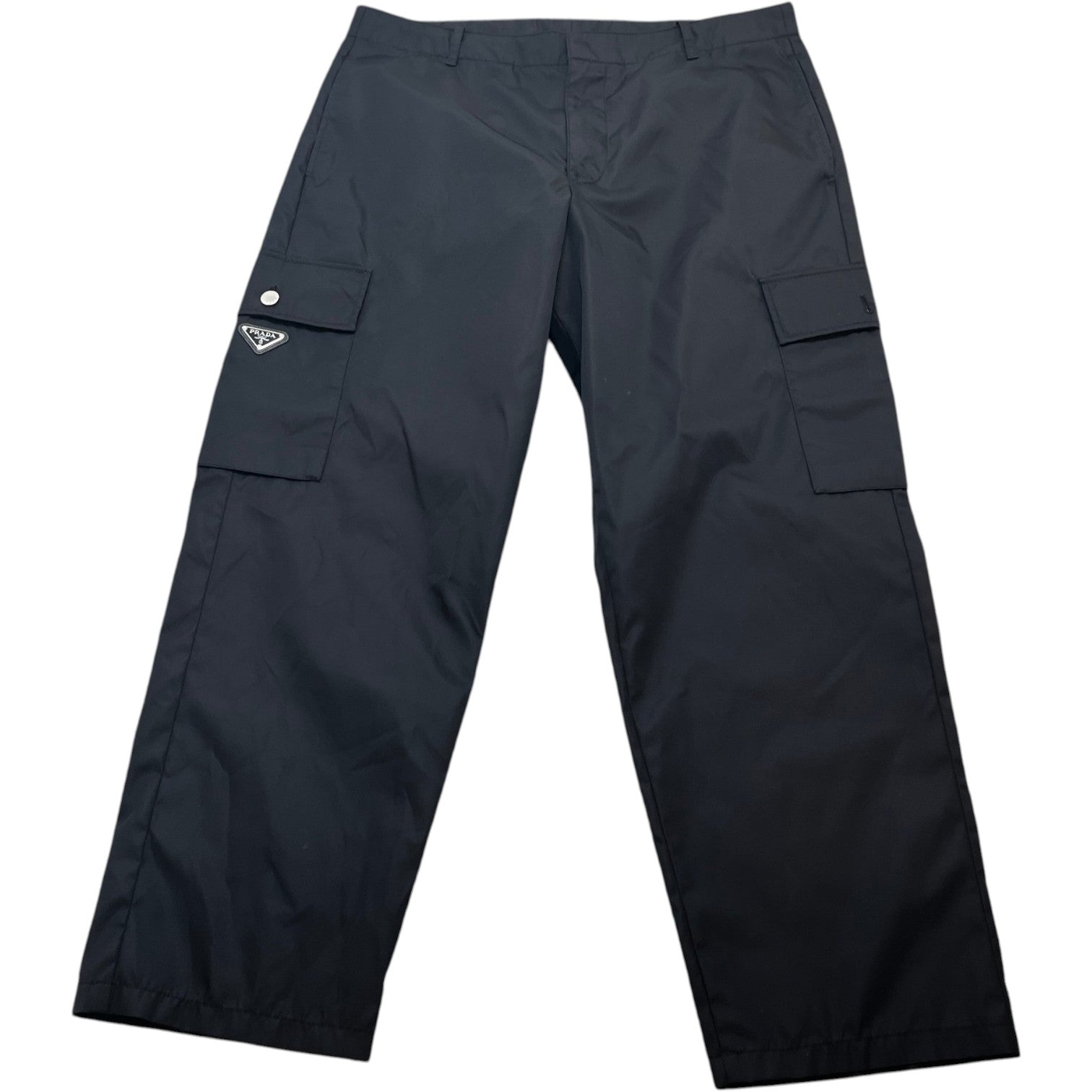Men's Plaque Logo Trousers Black Size IT 50 / UK 34