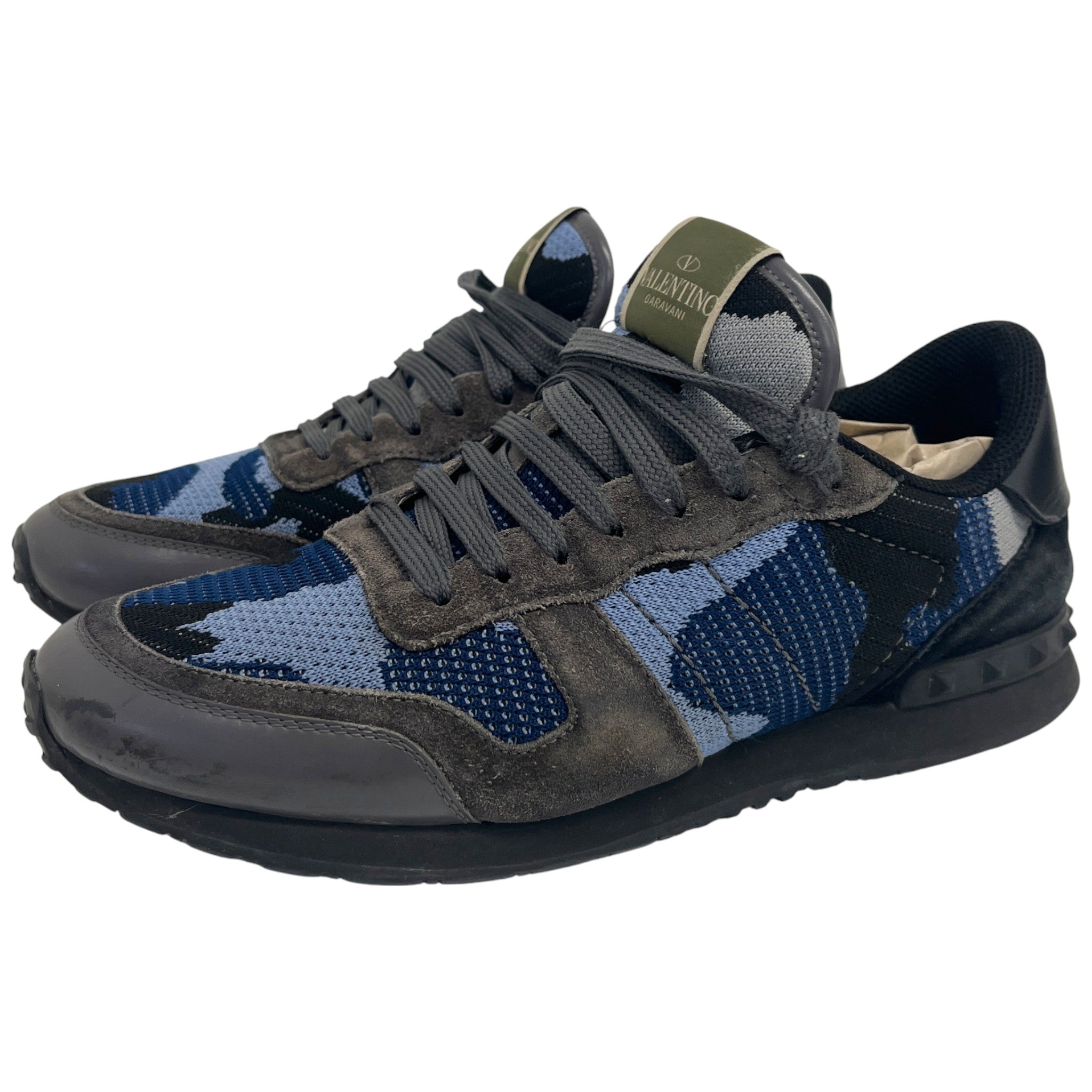 Men's Rockrunner Camouflage Low Trainers Blue Size EU 42 / UK 8
