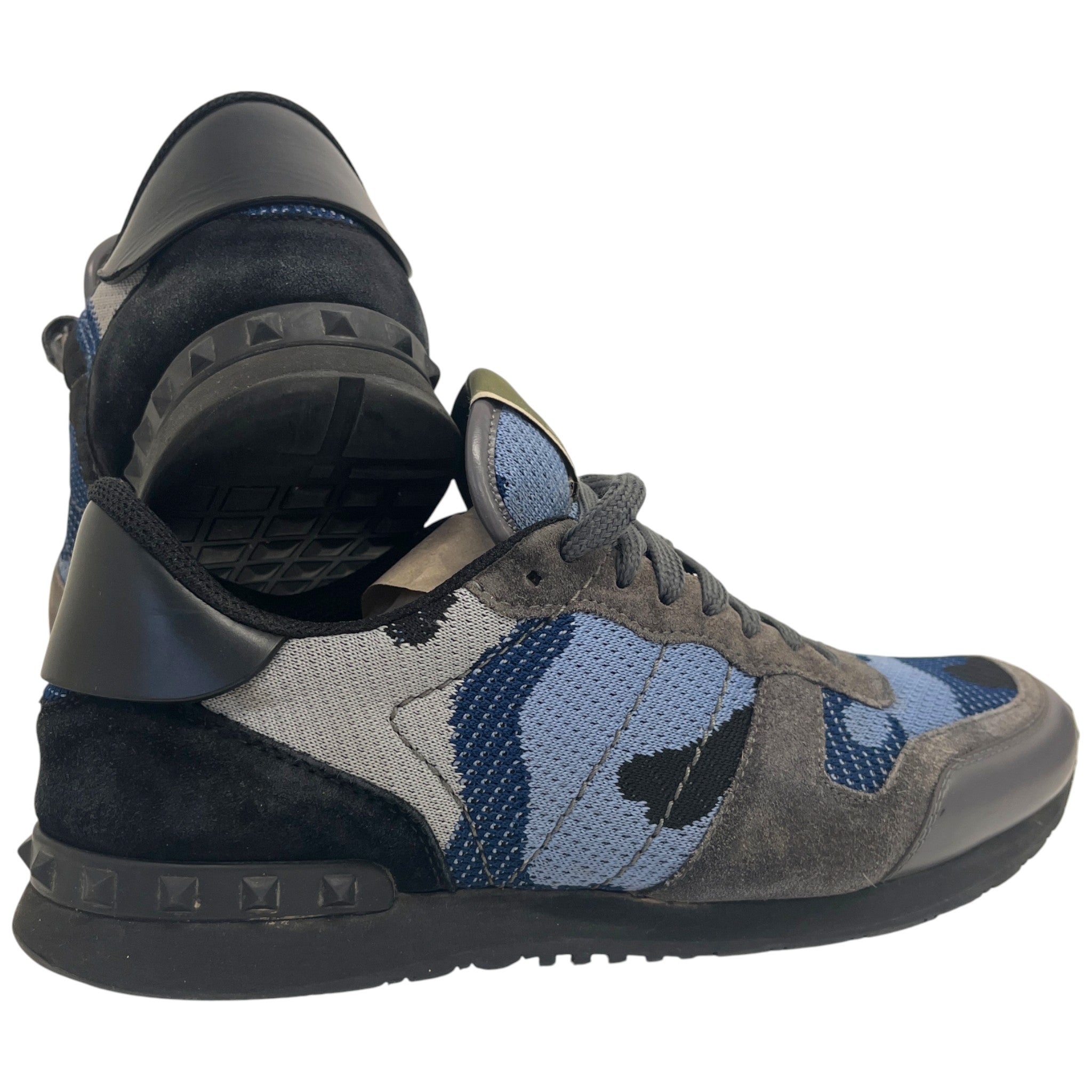 Men's Rockrunner Camouflage Low Trainers Blue Size EU 42 / UK 8