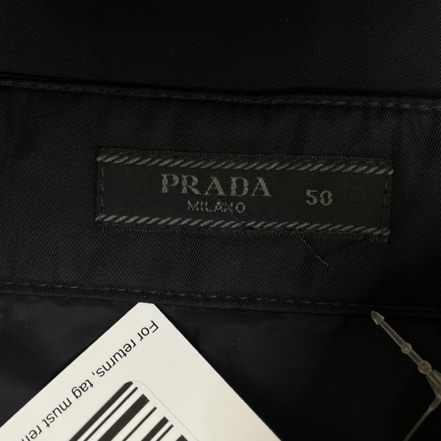 Men's Plaque Logo Trousers Black Size IT 50 / UK 34