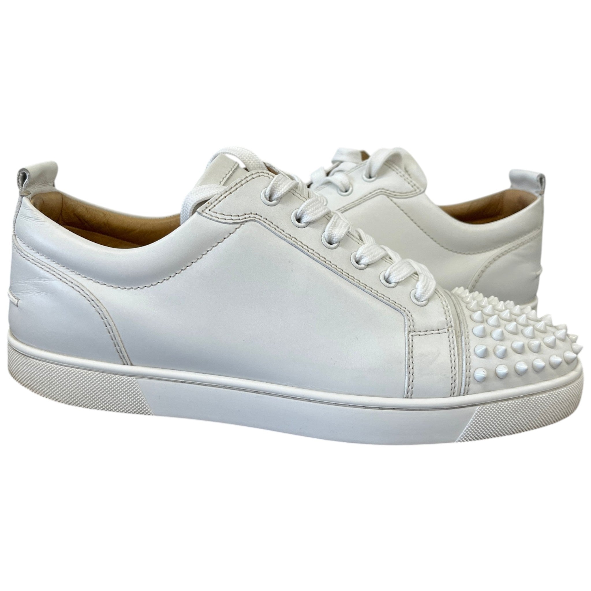 Men's Louis Spikes Flat Low Trainers White Size EU 43.5 / UK 9.5