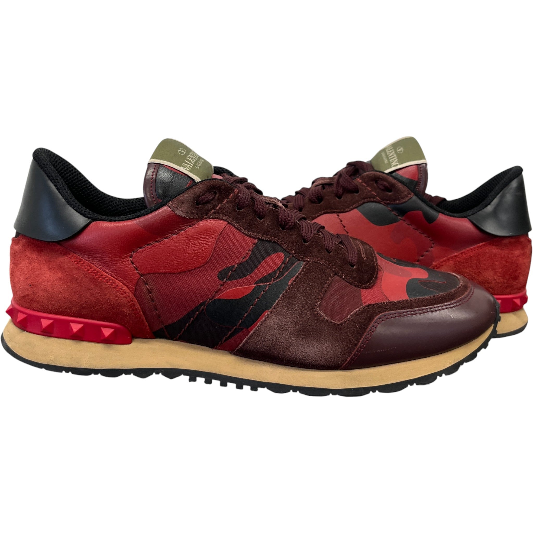 Men's Rockrunner Camouflage Low Trainers Red Size EU 43 / UK 9