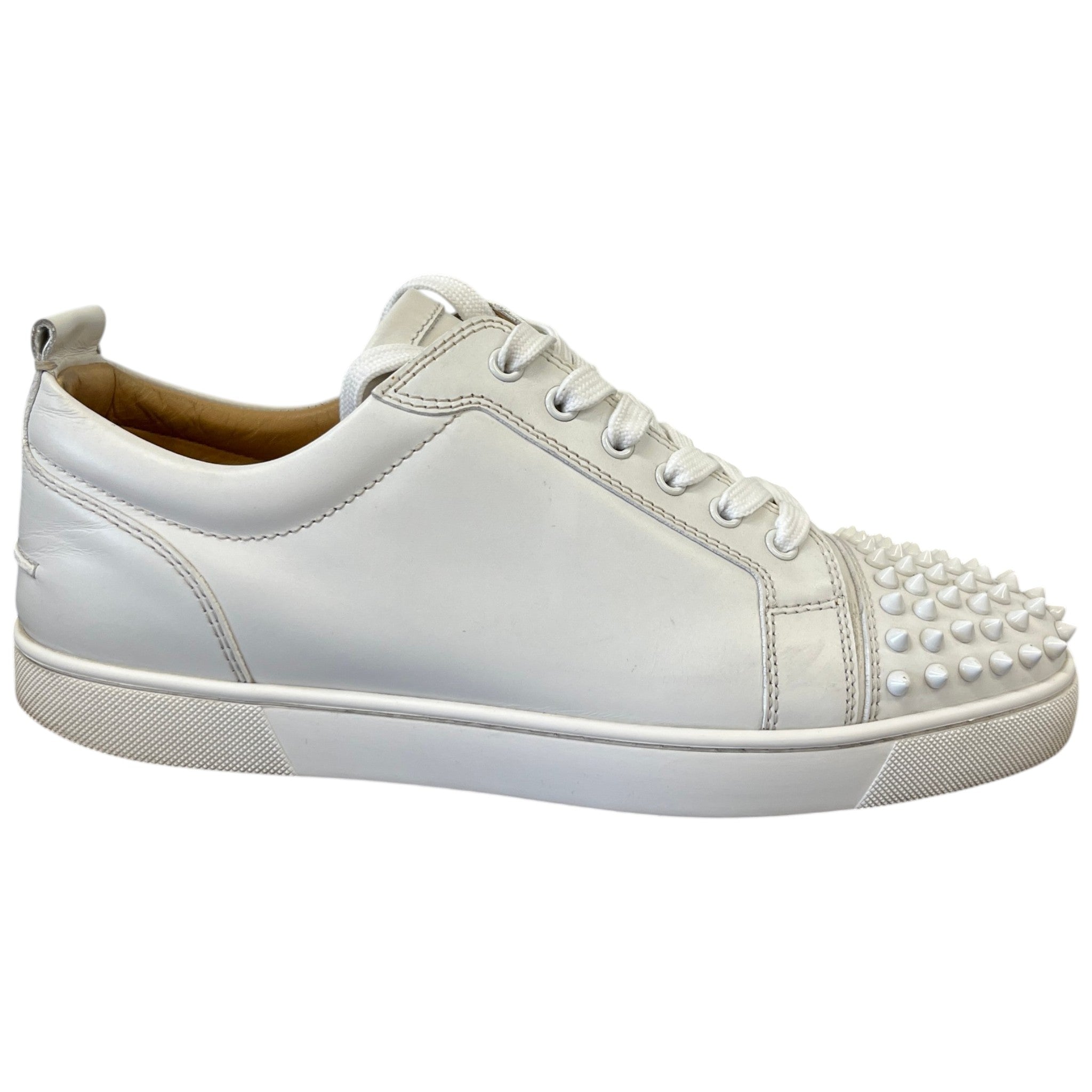 Men's Louis Spikes Flat Low Trainers White Size EU 43.5 / UK 9.5