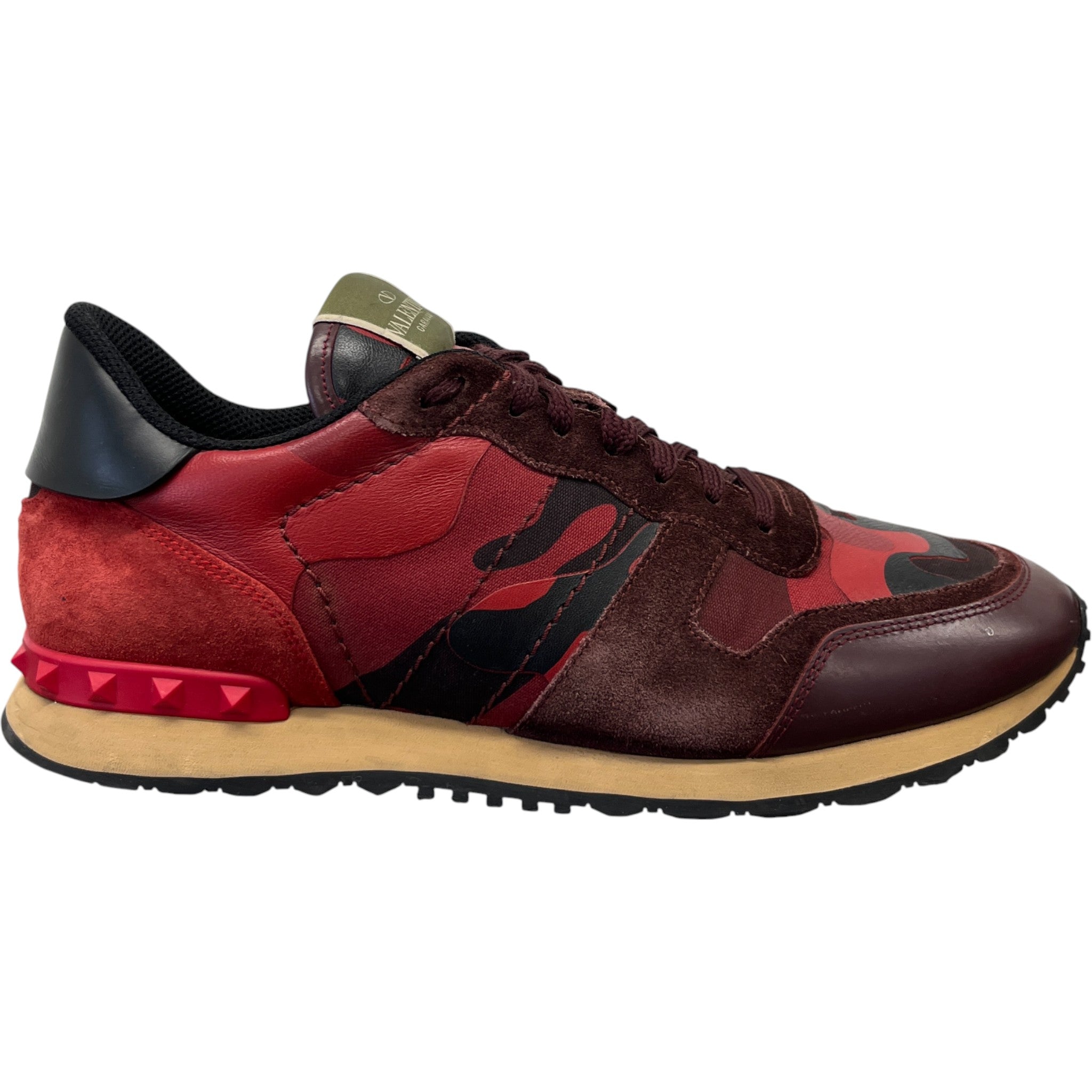 Men's Rockrunner Camouflage Low Trainers Red Size EU 43 / UK 9