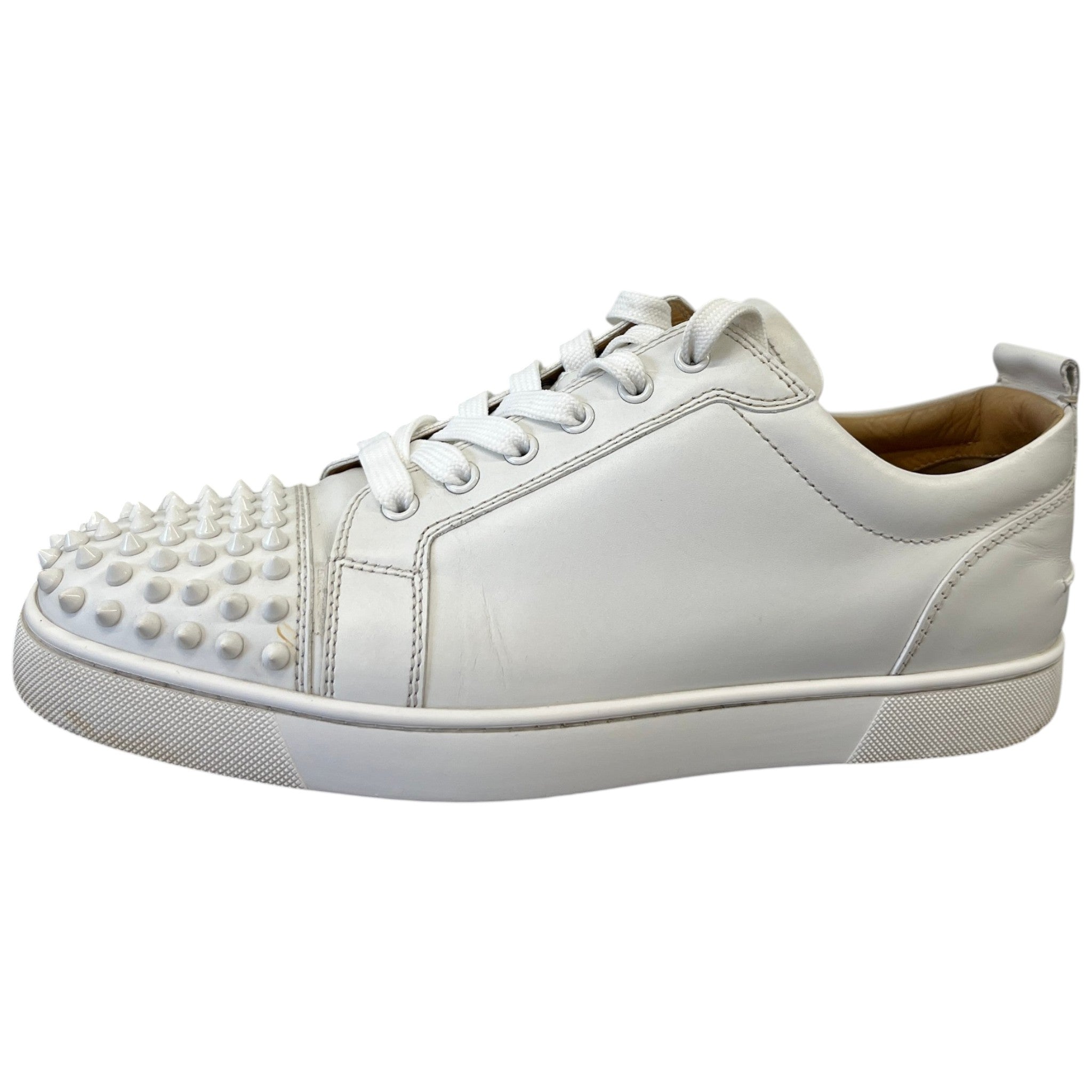 Men's Louis Spikes Flat Low Trainers White Size EU 43.5 / UK 9.5