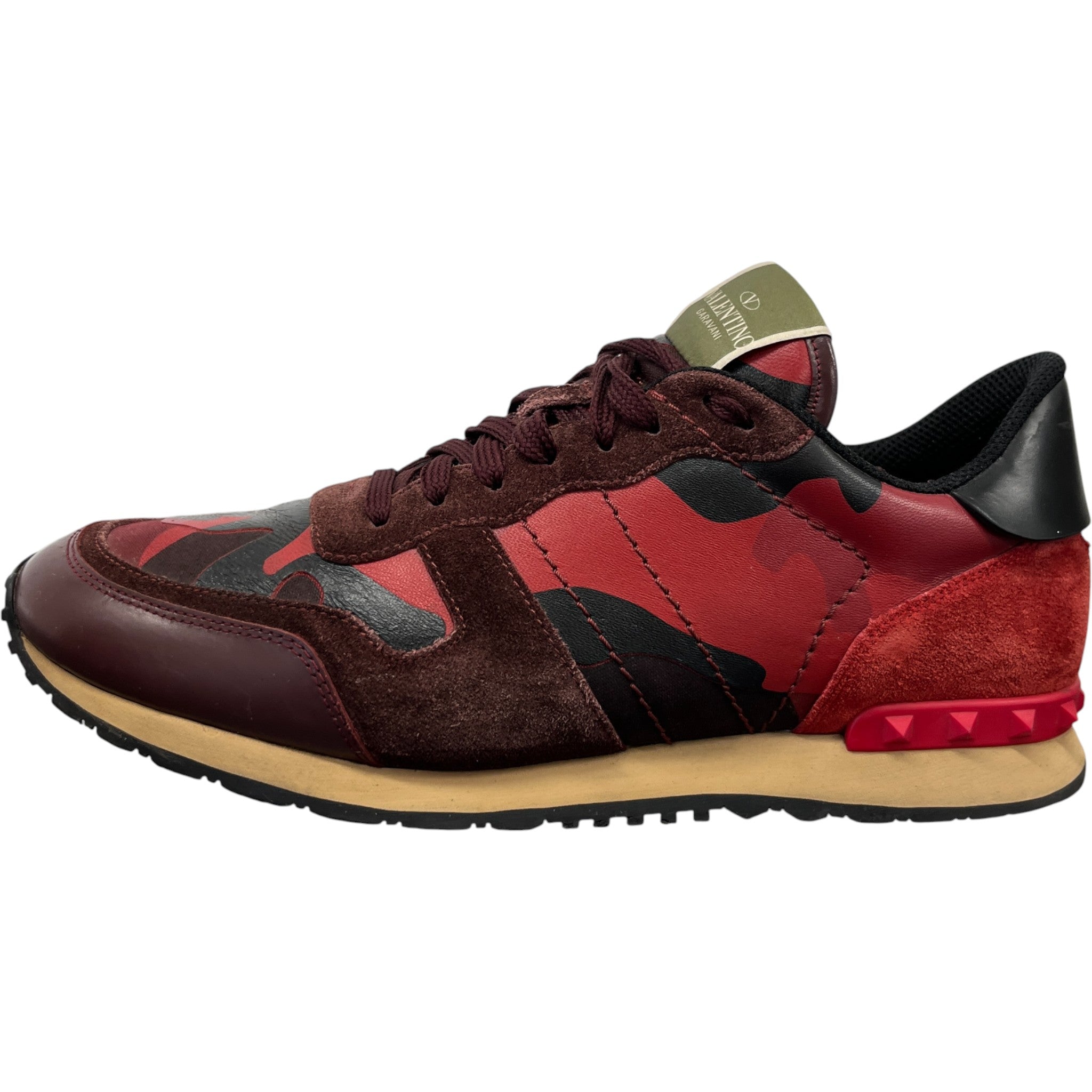 Men's Rockrunner Camouflage Low Trainers Red Size EU 43 / UK 9