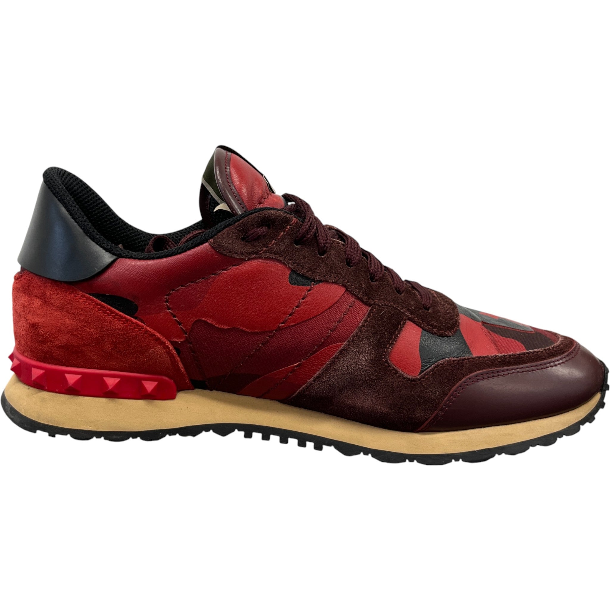 Men's Rockrunner Camouflage Low Trainers Red Size EU 43 / UK 9