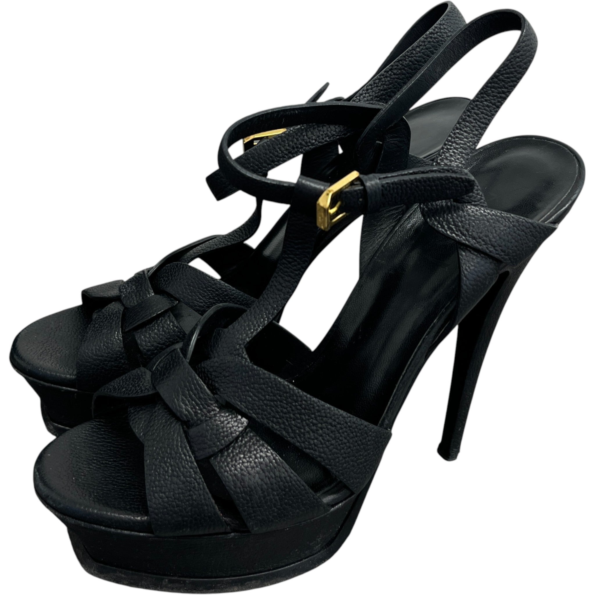Women's Tribute 105 Platform Sandals Heels Black Size EU 38 / UK 5