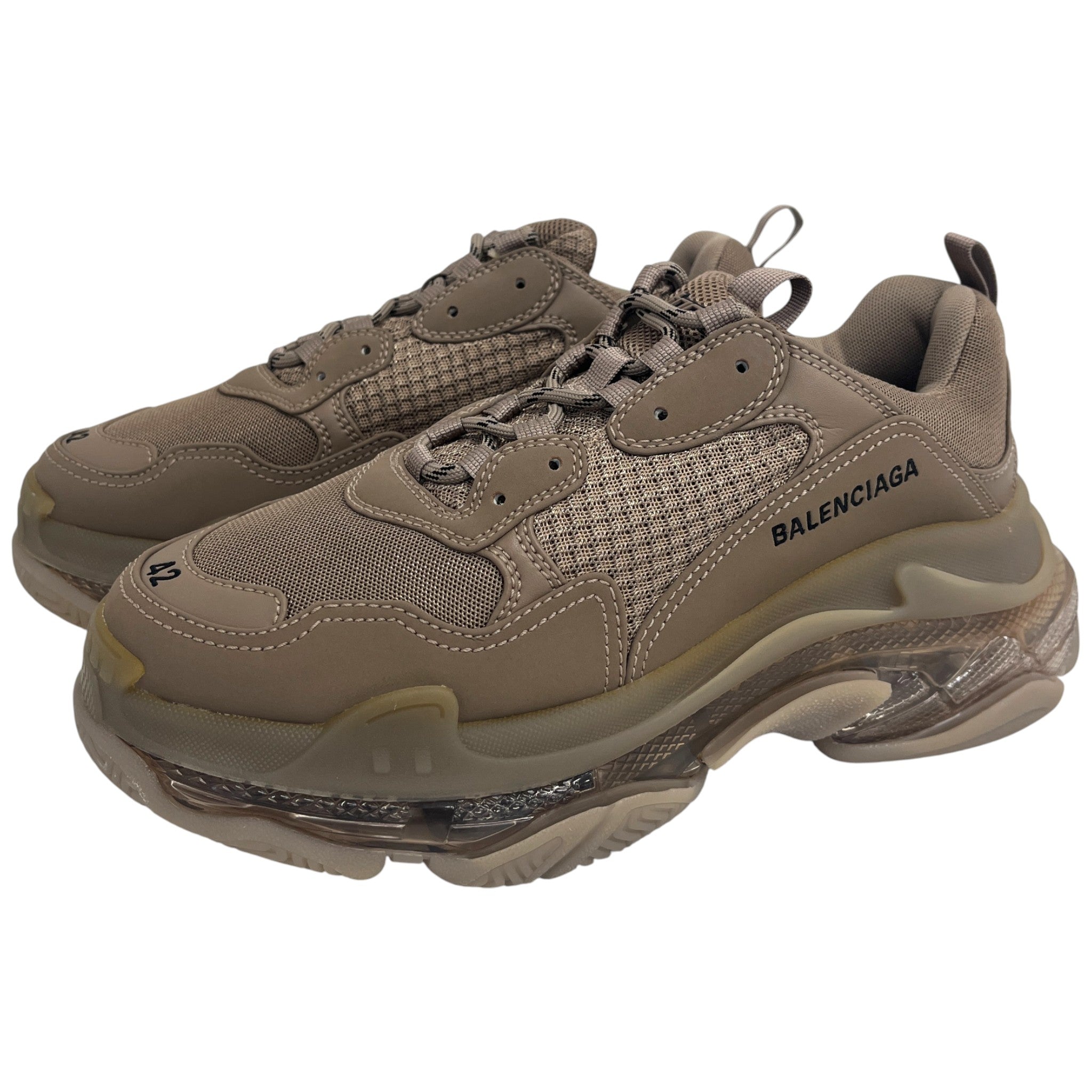 Men's Triple S Low Trainers Beige Size EU 42 / UK 8