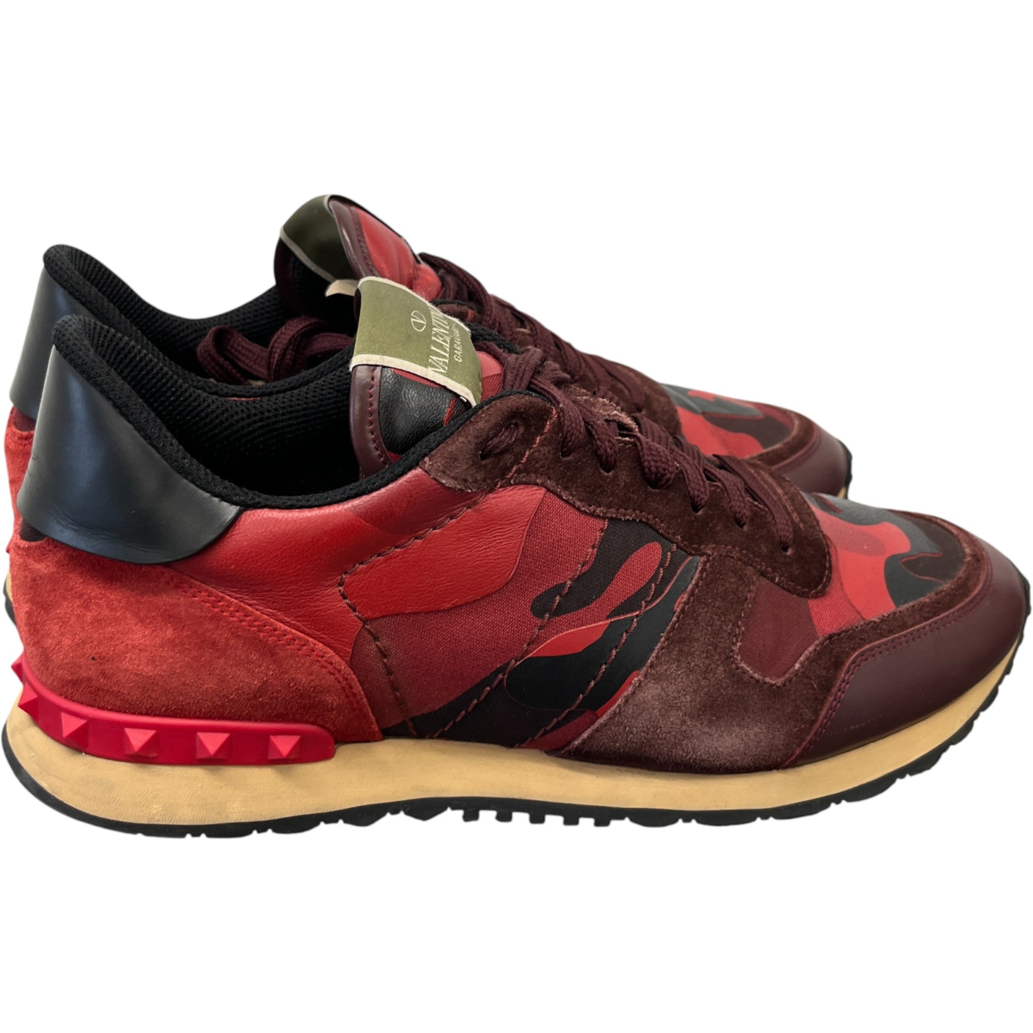 Men's Rockrunner Camouflage Low Trainers Red Size EU 43 / UK 9