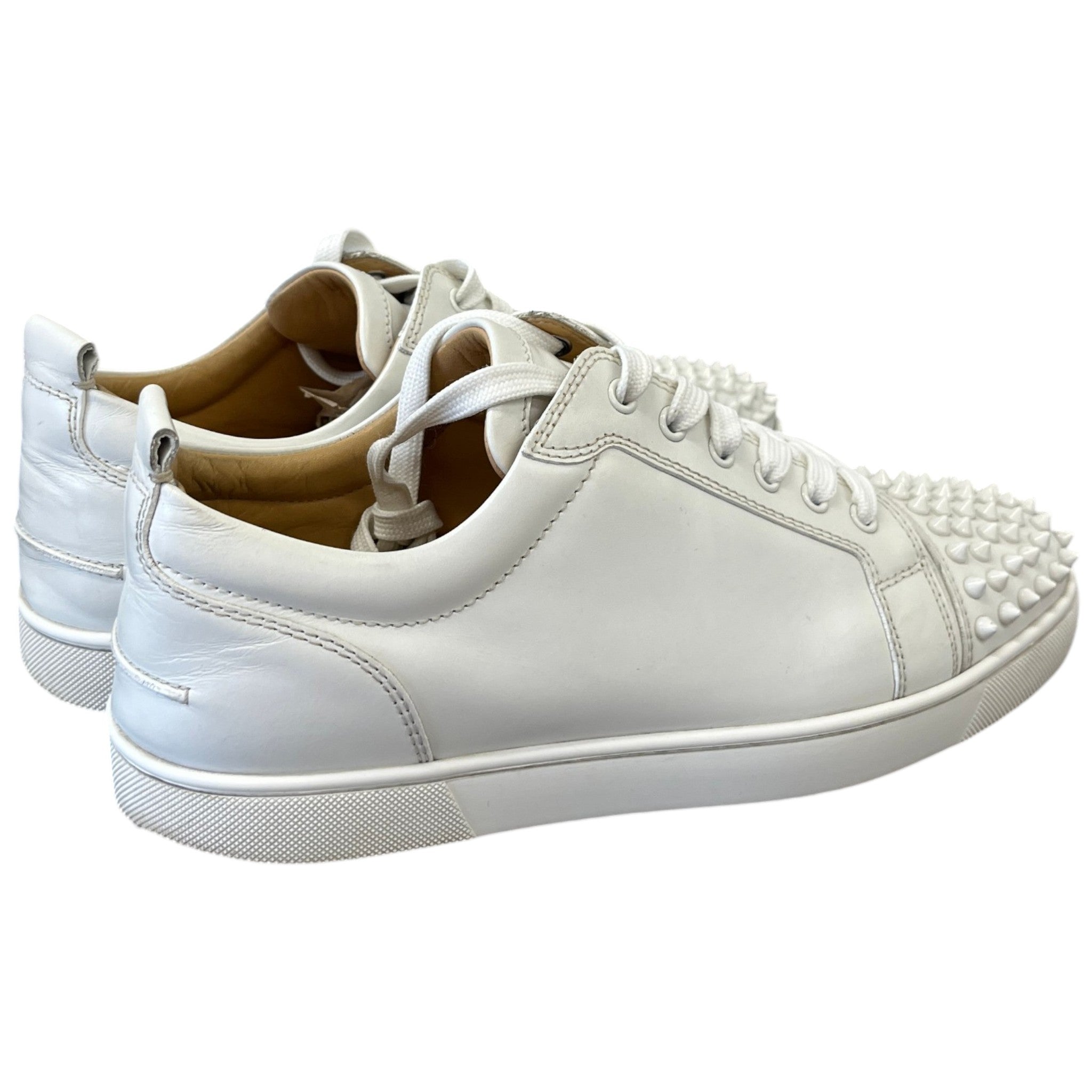 Men's Louis Spikes Flat Low Trainers White Size EU 43.5 / UK 9.5