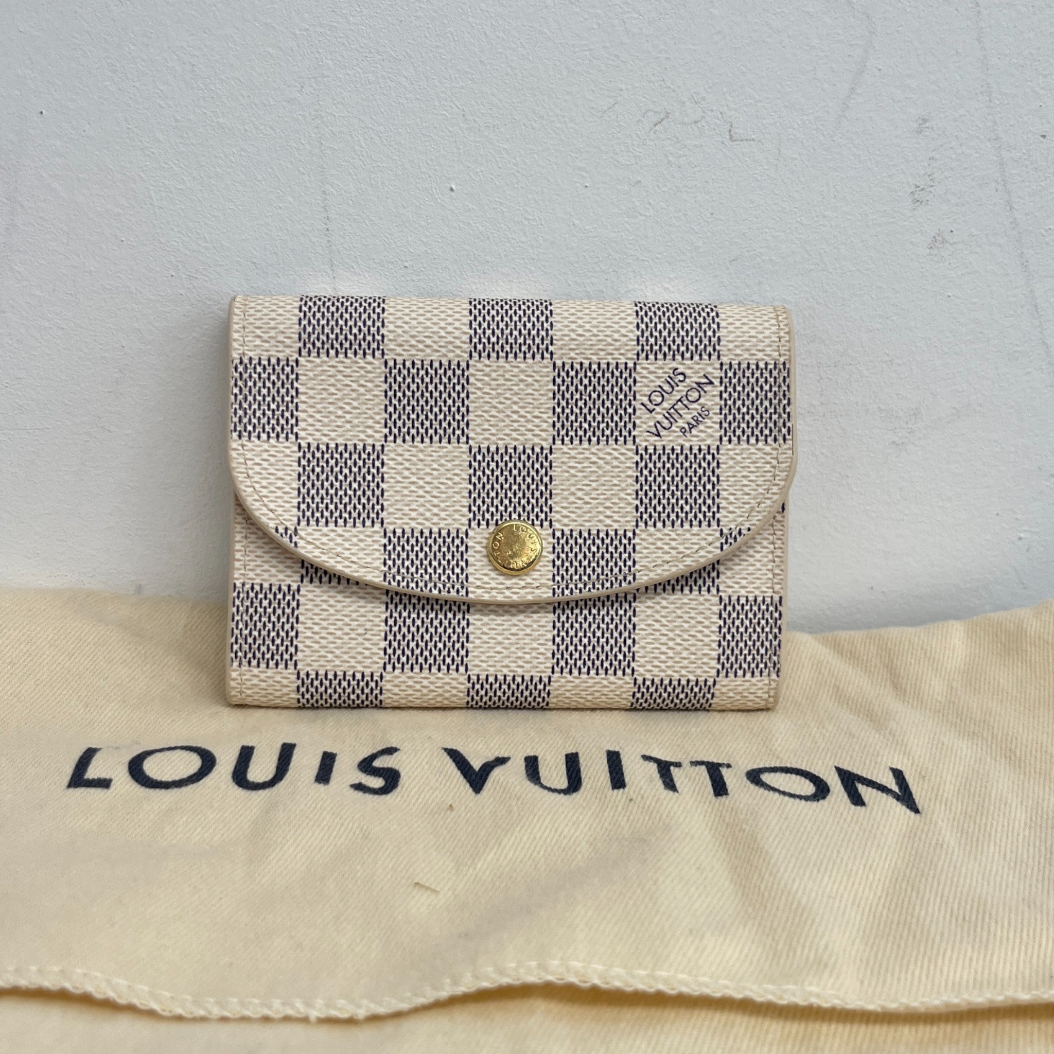 Women's Damier Azur Rosalie Coin Purse Cream
