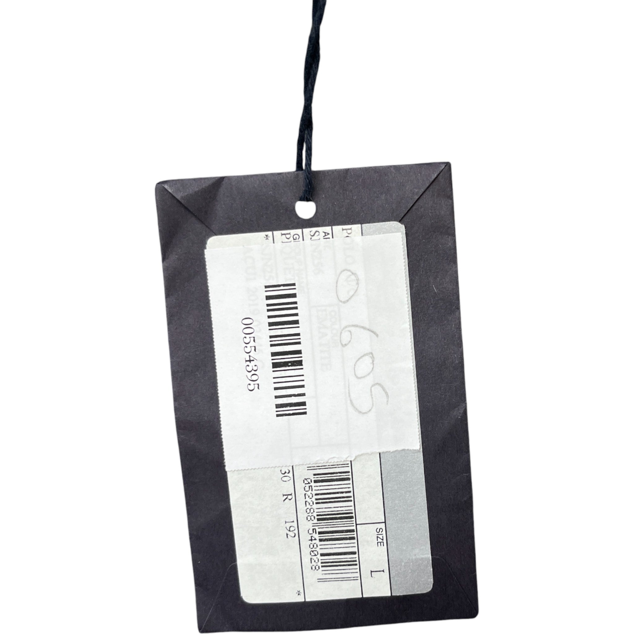 Men's Applique Logo Polo Shirt Grey Size L