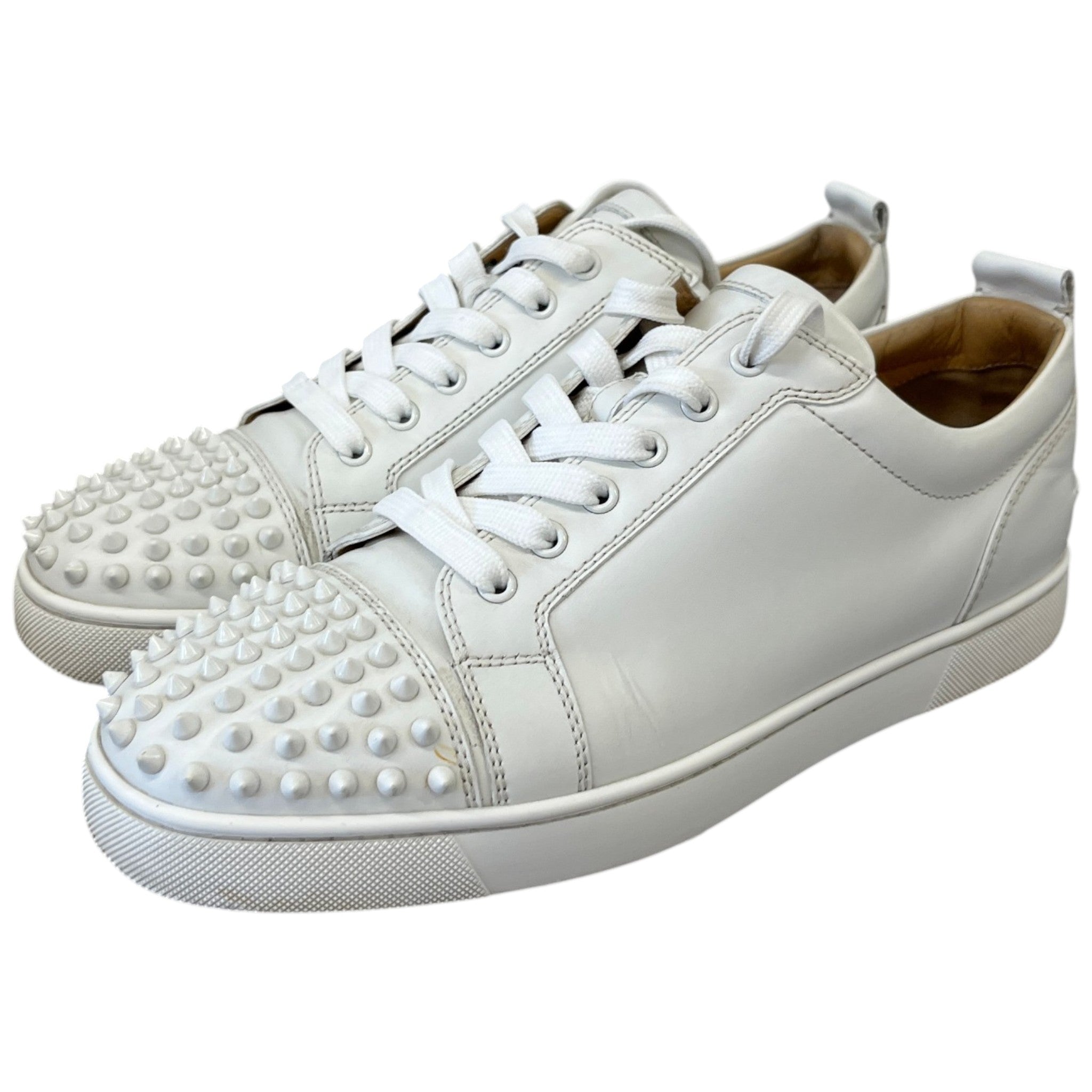Men's Louis Spikes Flat Low Trainers White Size EU 43.5 / UK 9.5