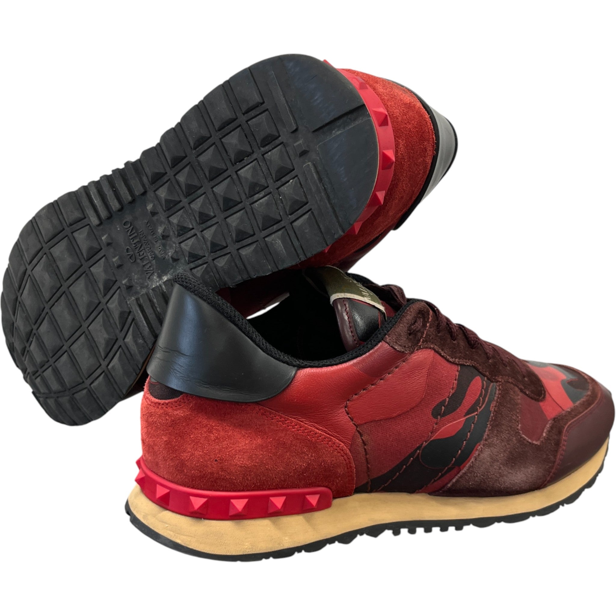 Men's Rockrunner Camouflage Low Trainers Red Size EU 43 / UK 9