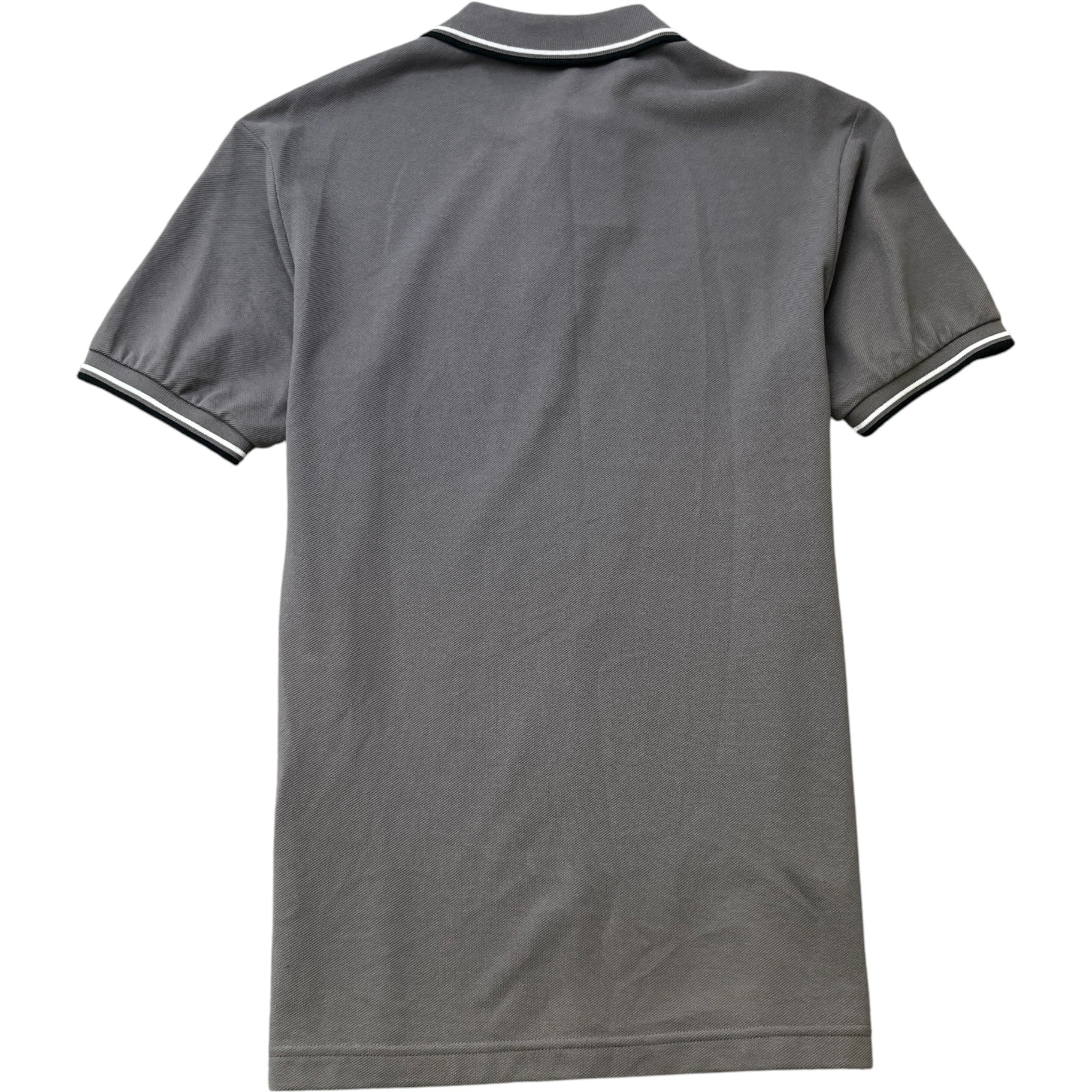 Men's Applique Logo Polo Shirt Grey Size L