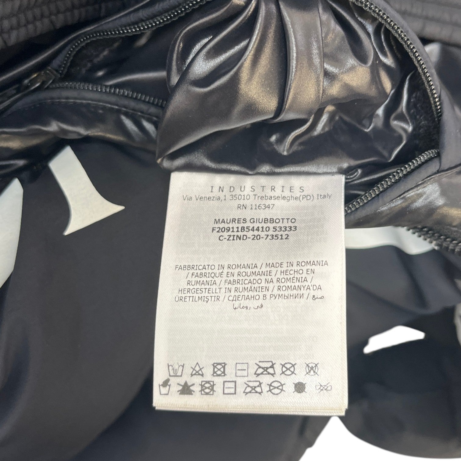 Men's Maures Down Jacket Black Size 4 / XL